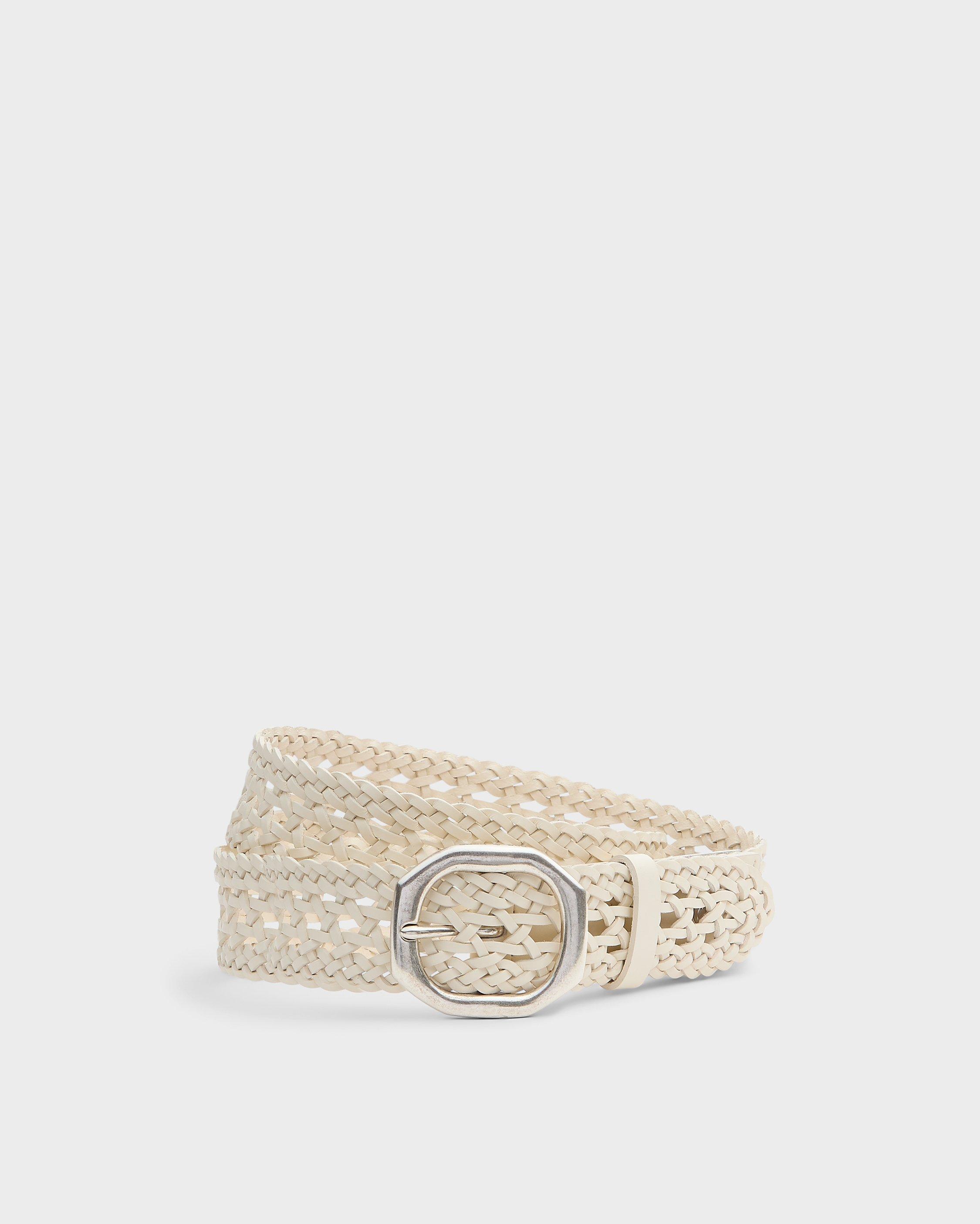Audrey Woven Italian Leather Belt image number 1