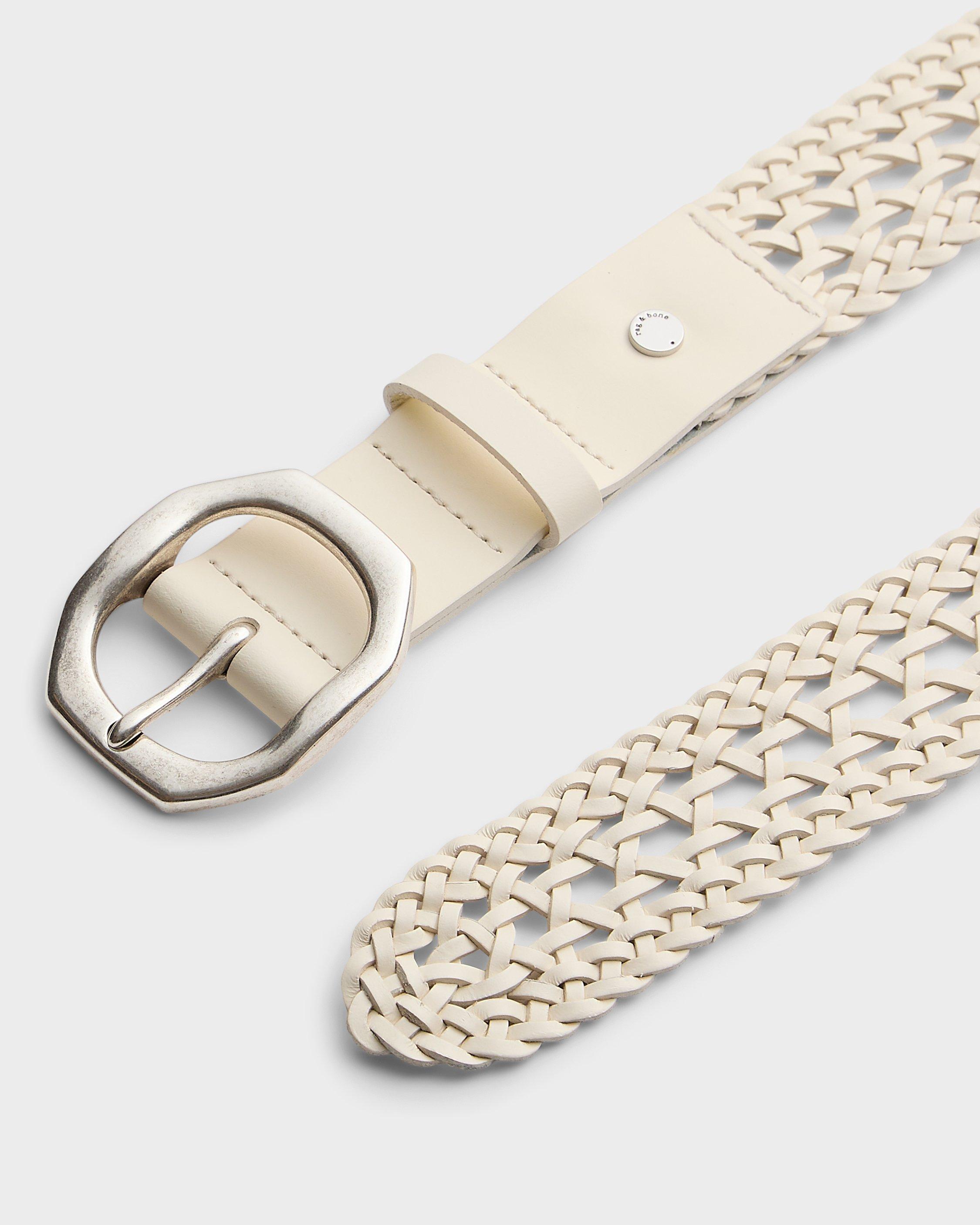 Audrey Woven Italian Leather Belt image number 3