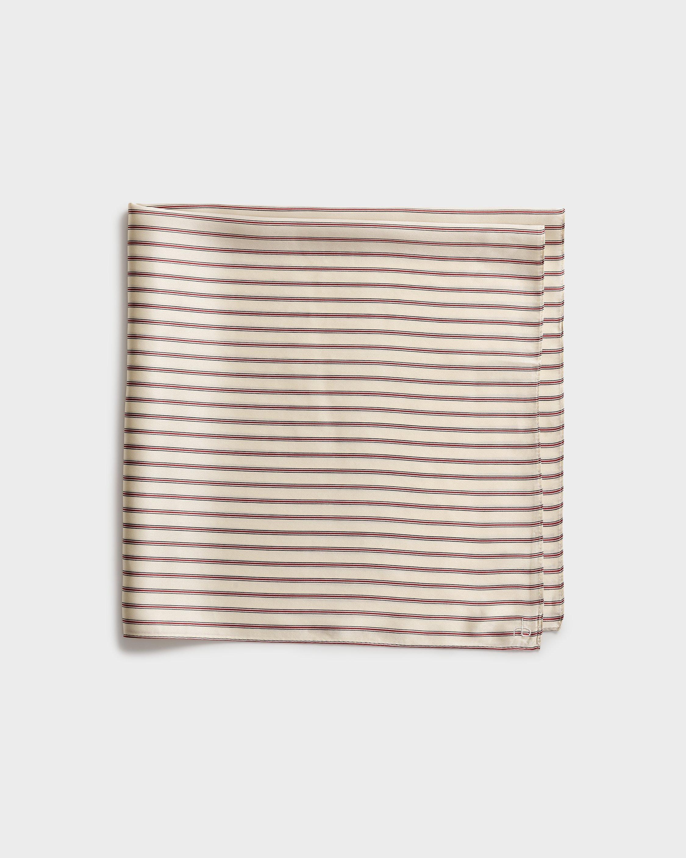 Gail Italian Striped Silk Scarf image number 1