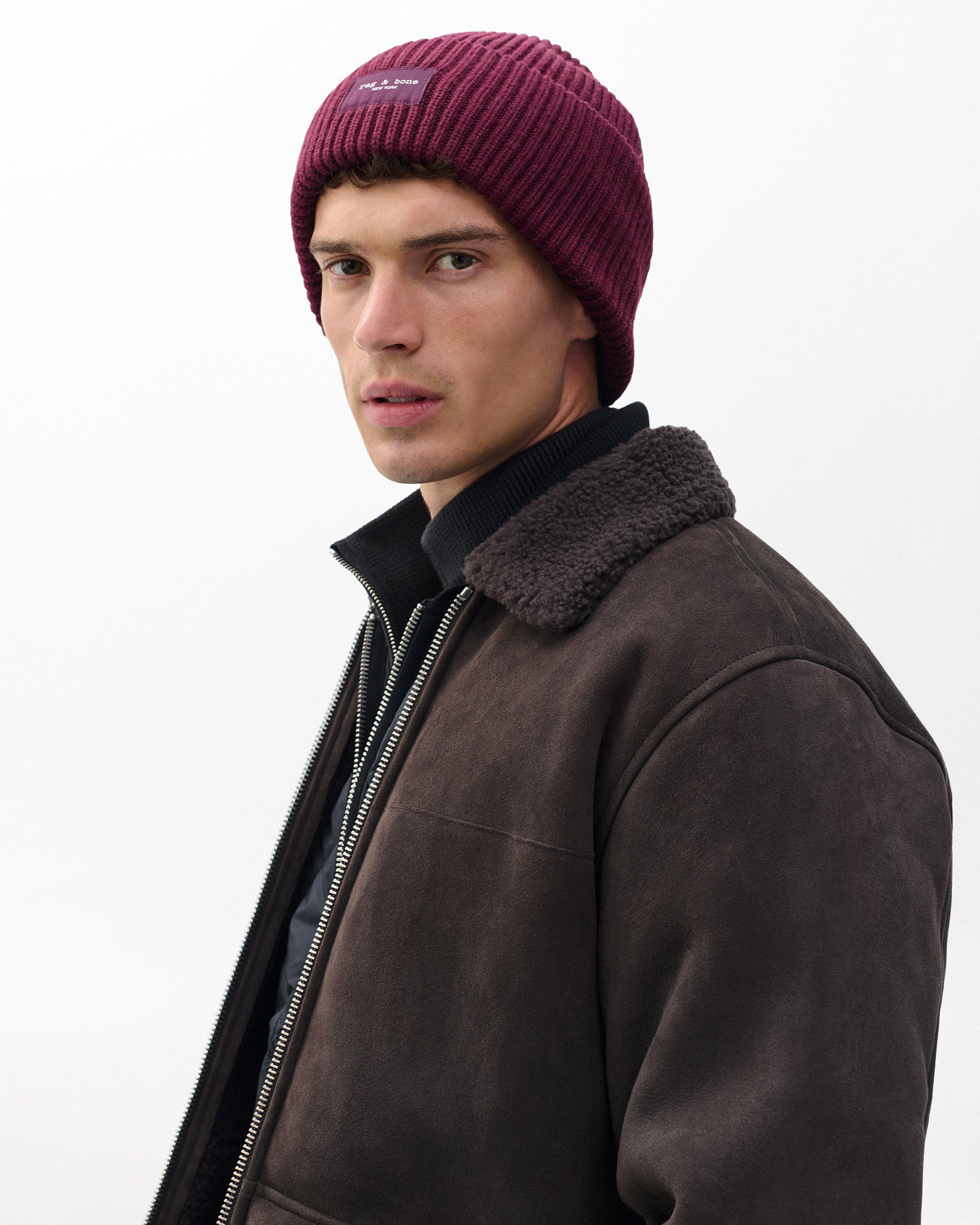 Blake Wool Beanie - Burgundy | rag & bone display picture 1
