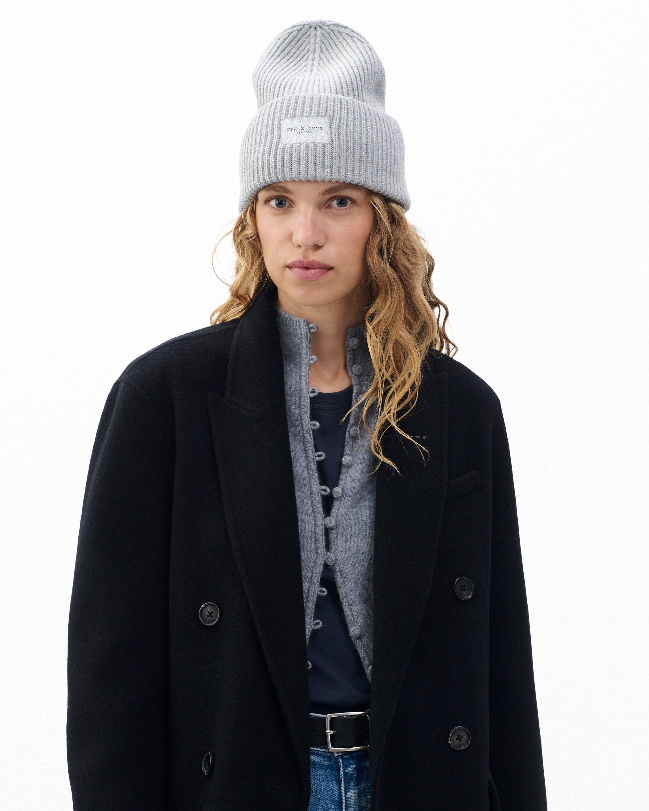 Blake Metallic Beanie - Silver | rag & bone display picture 1