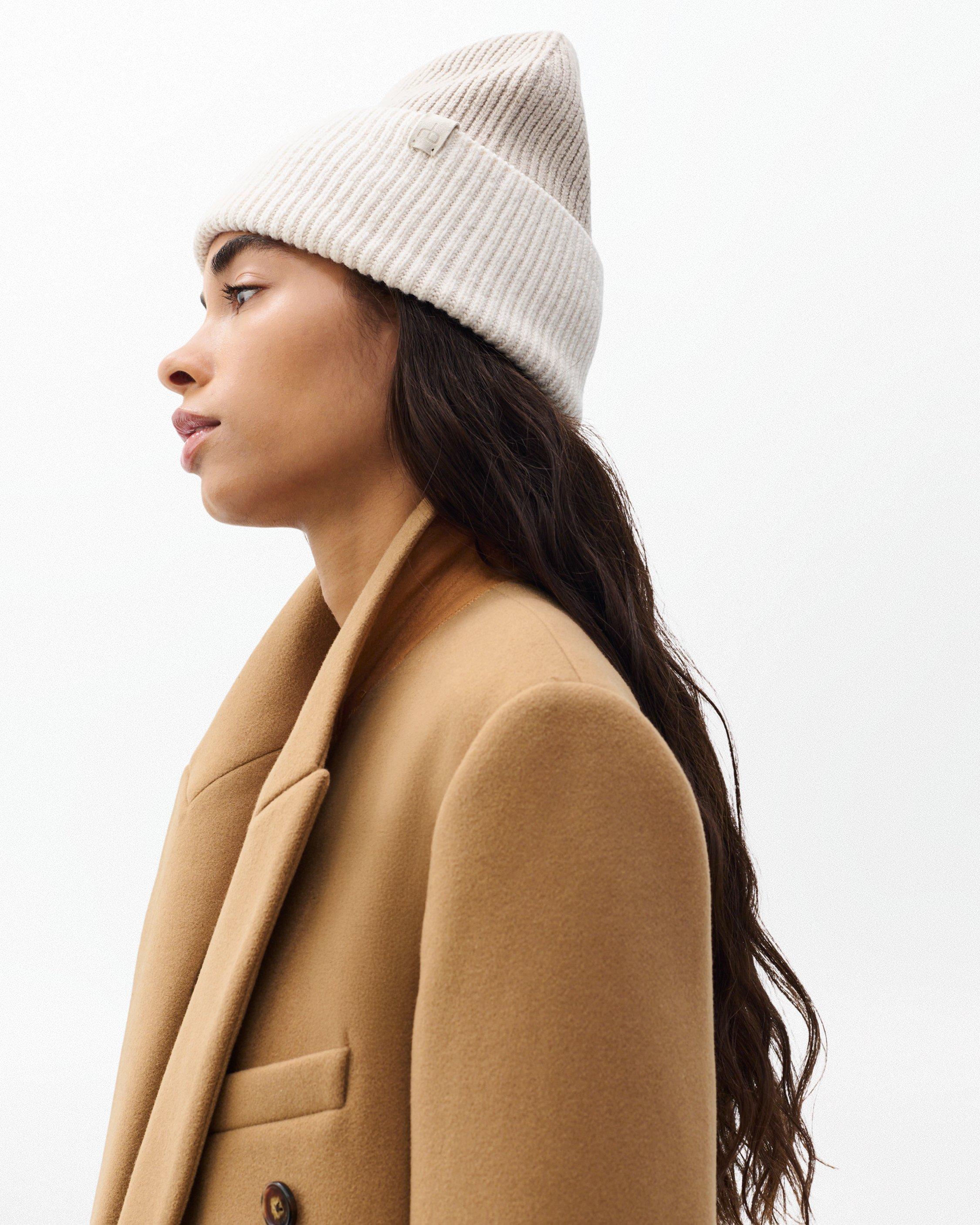 Blake Two-Tone Knit Beanie - Ivory Multi | rag & bone display picture 3