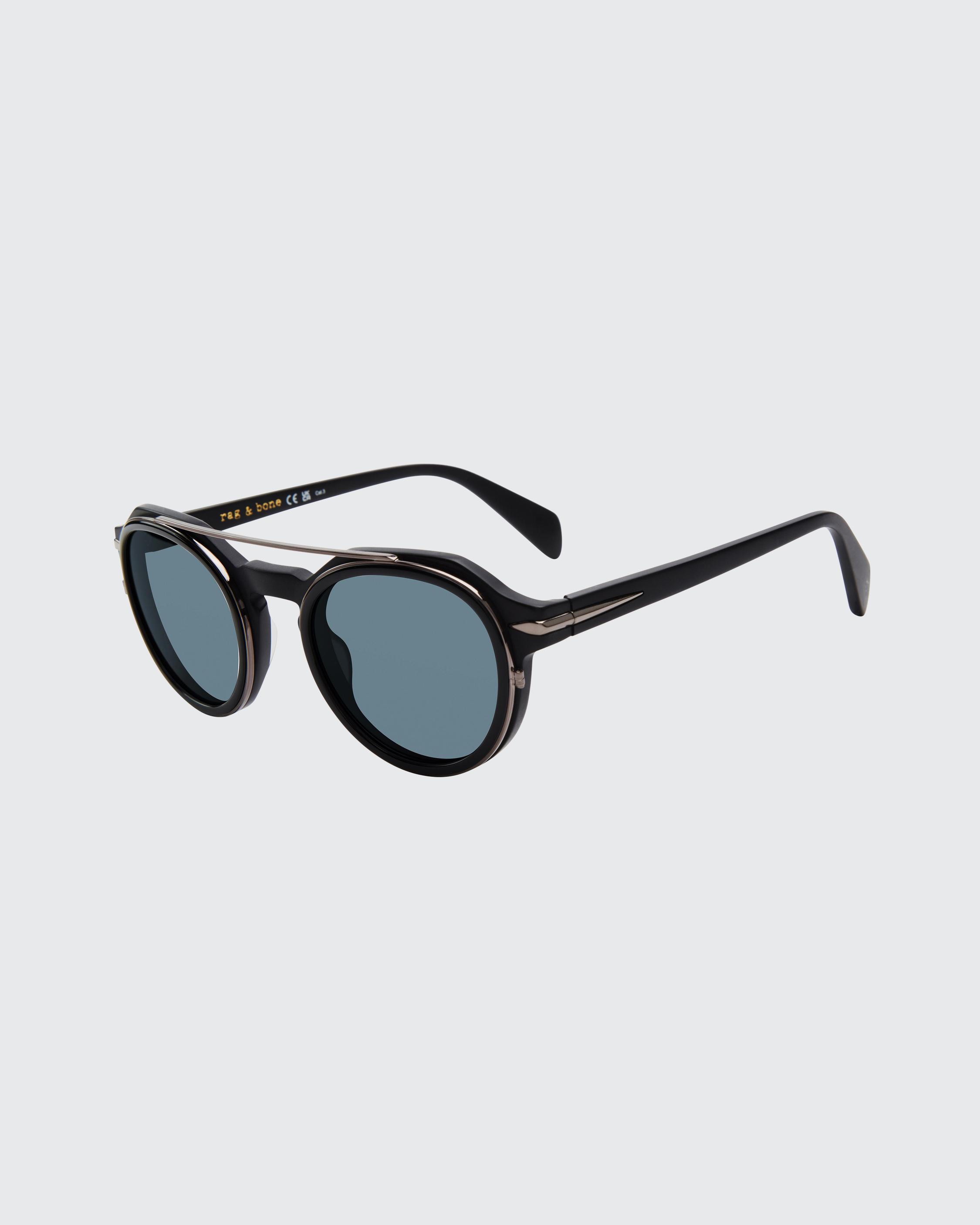 Rag & Bone Unisex Sunglass NWT Black/Grey Rag & Bone RNB1086/S Black Grey Sunglasses | Costco main image 3