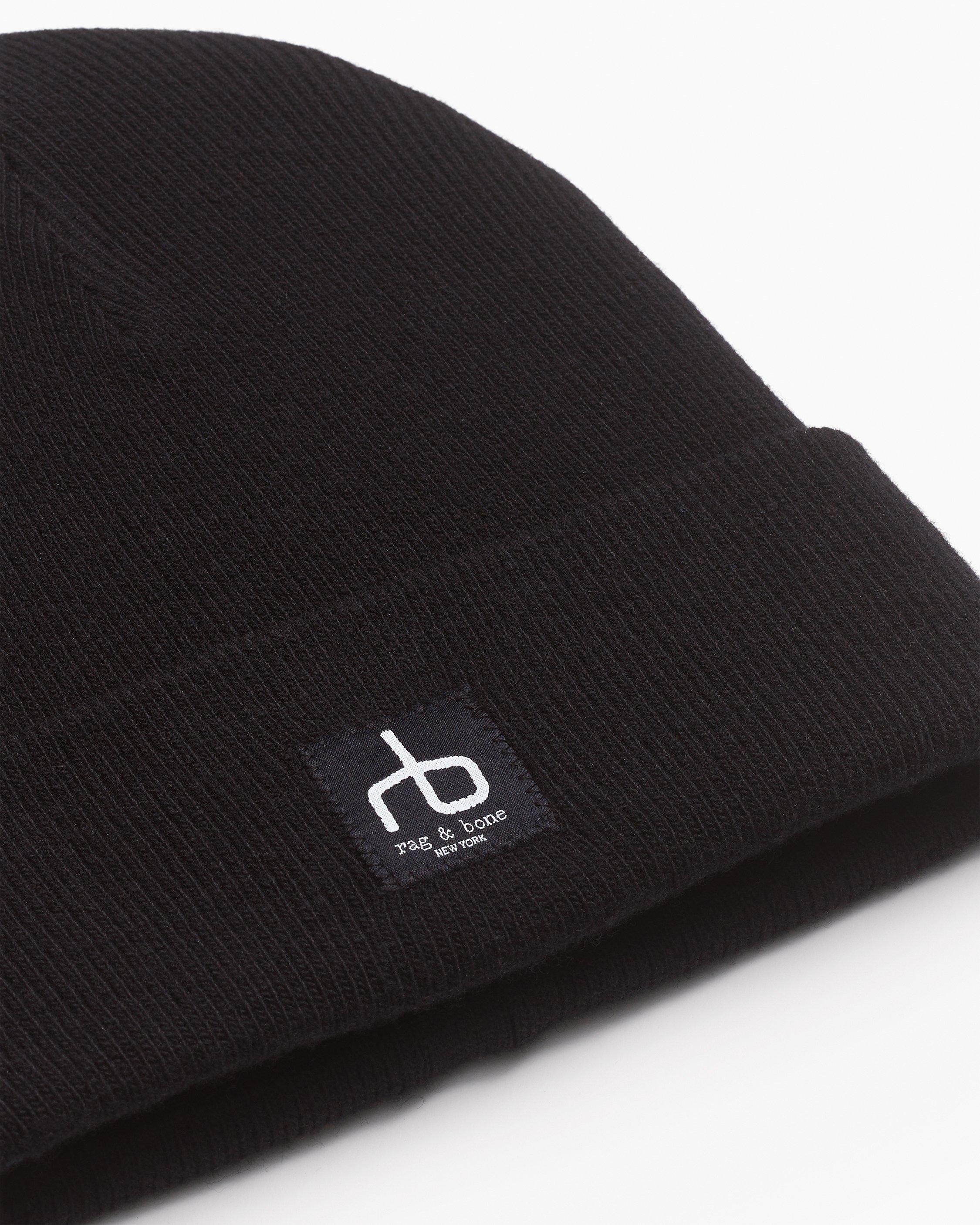 Evan Beanie - Black | rag & bone display picture 3