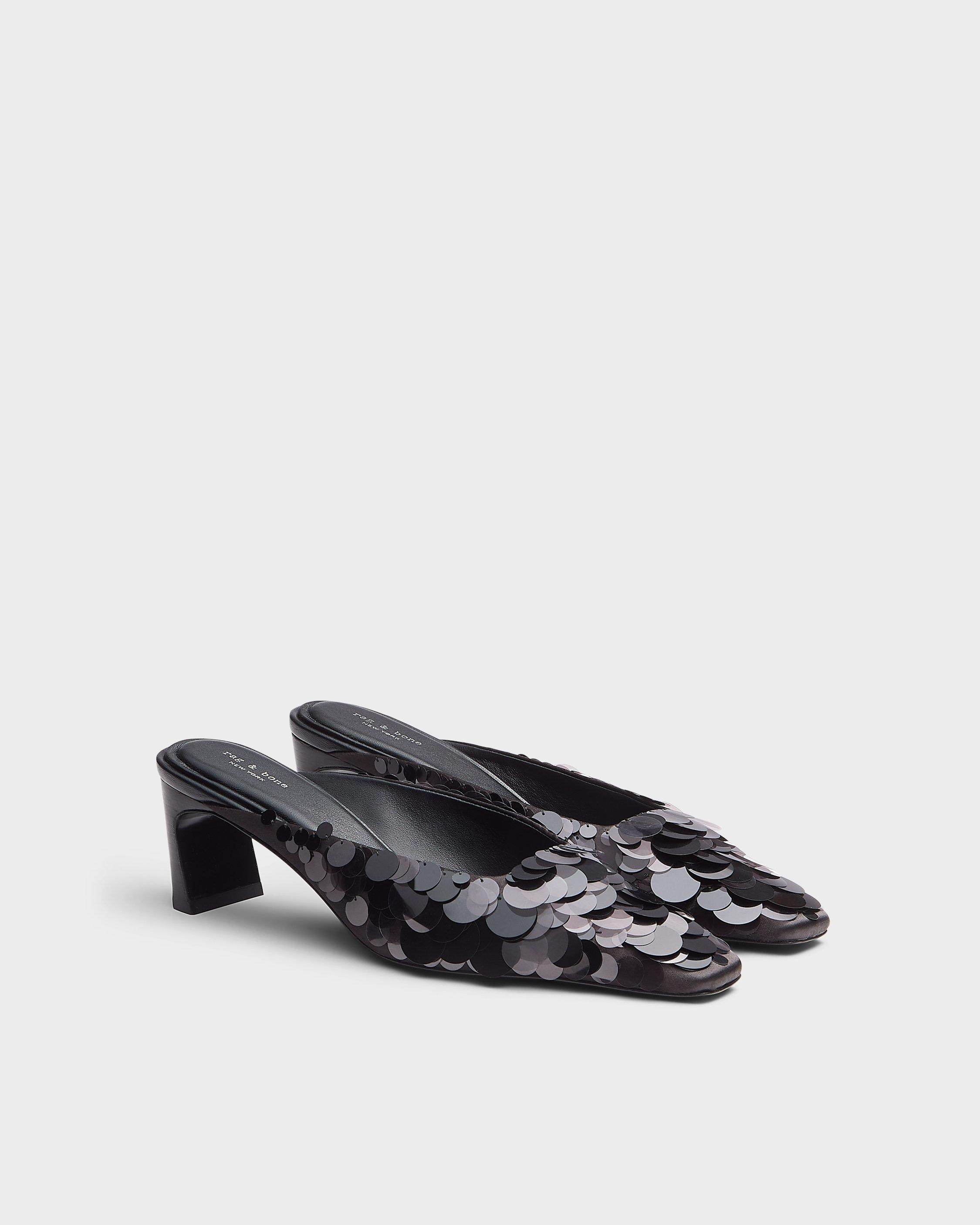 Kai Sequined Satin Mule image number 2