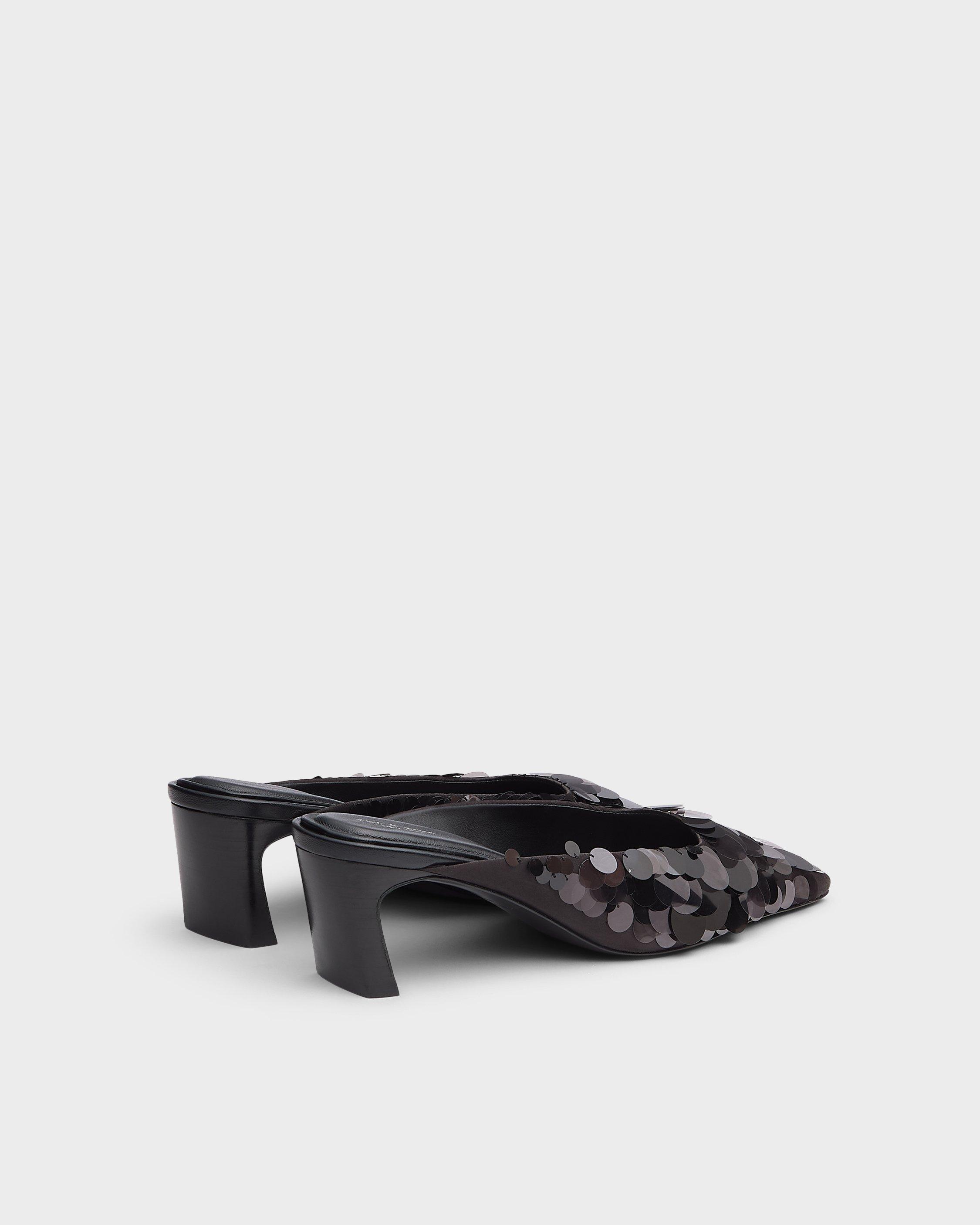 Kai Sequined Satin Mule image number 3