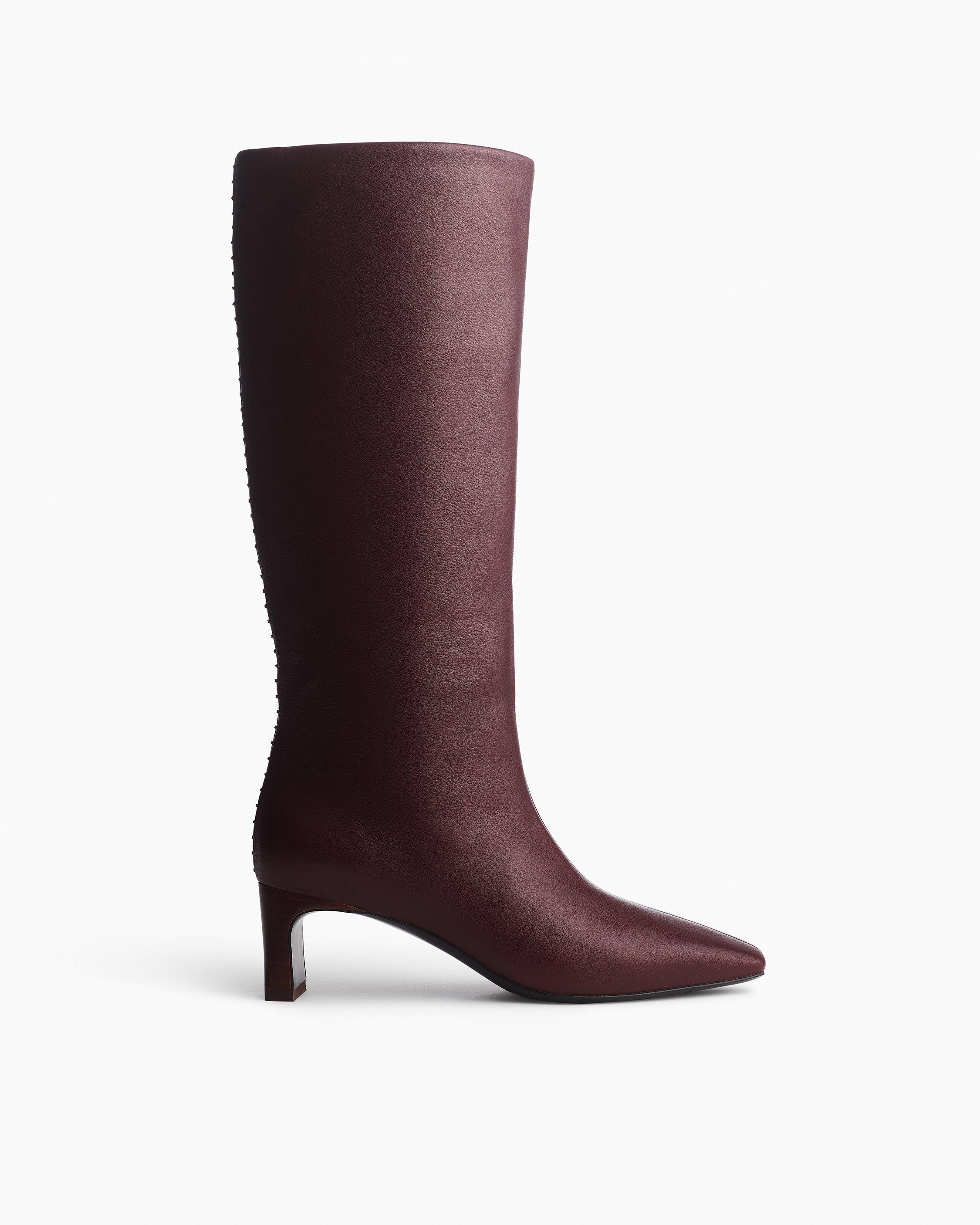 Astor Leather Slouch Boots image number 3