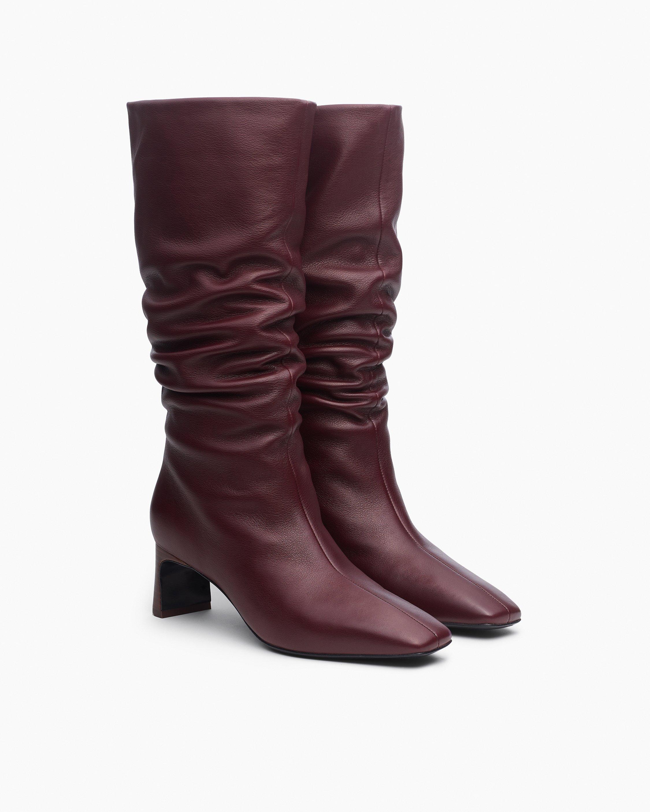 Astor Leather Slouch Boots image number 4
