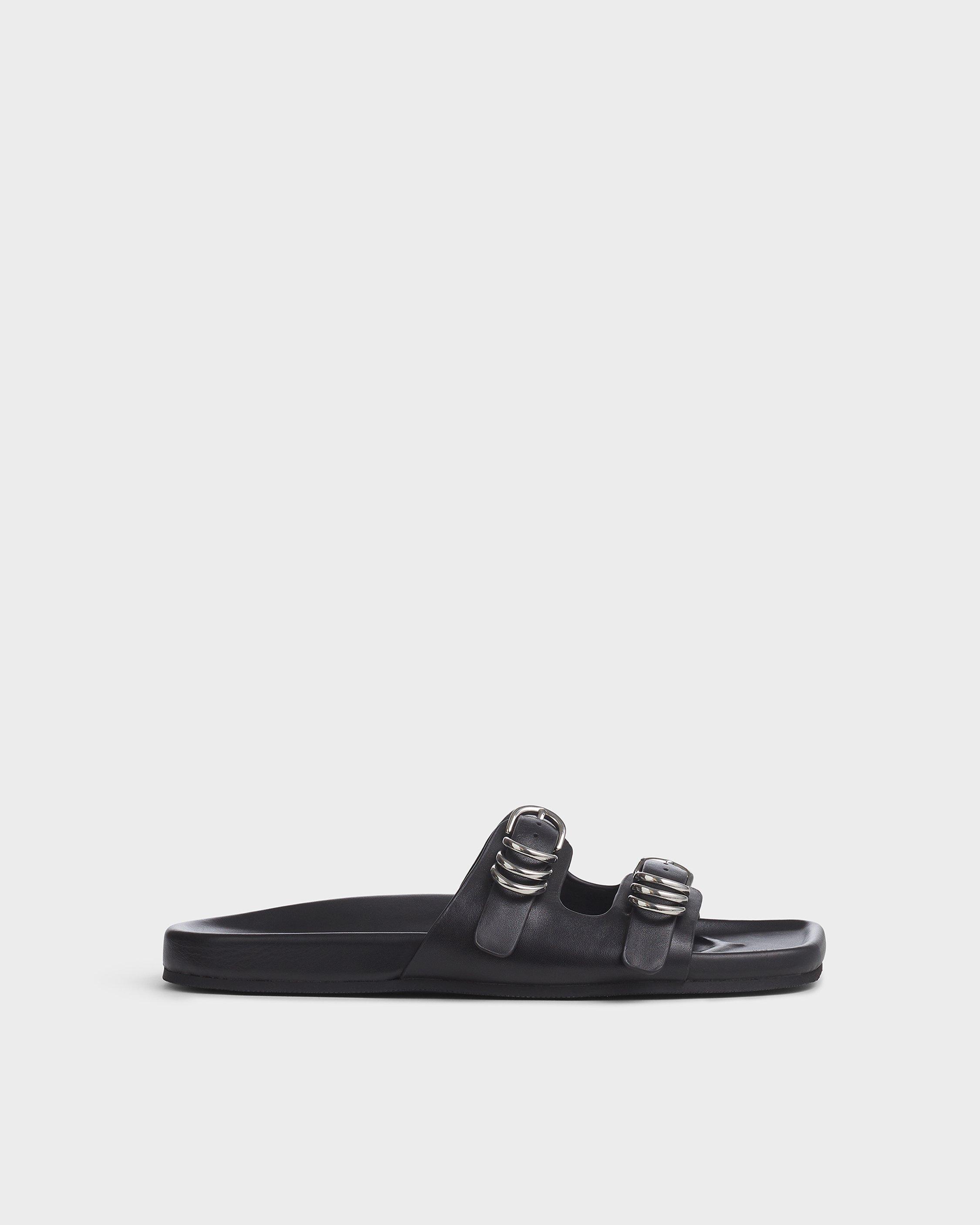 Rue Leather Slides image number 1