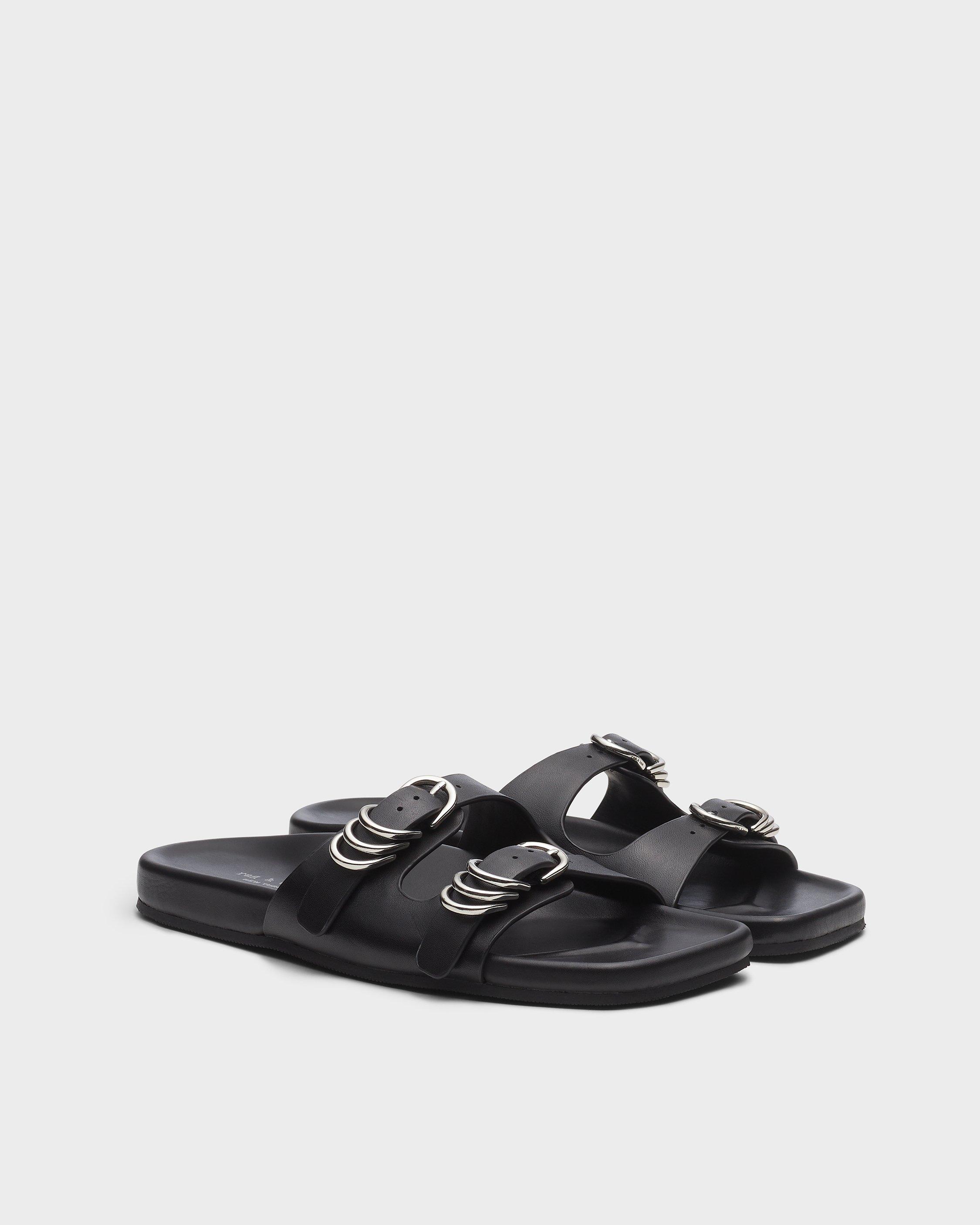 Rue Leather Slides image number 3