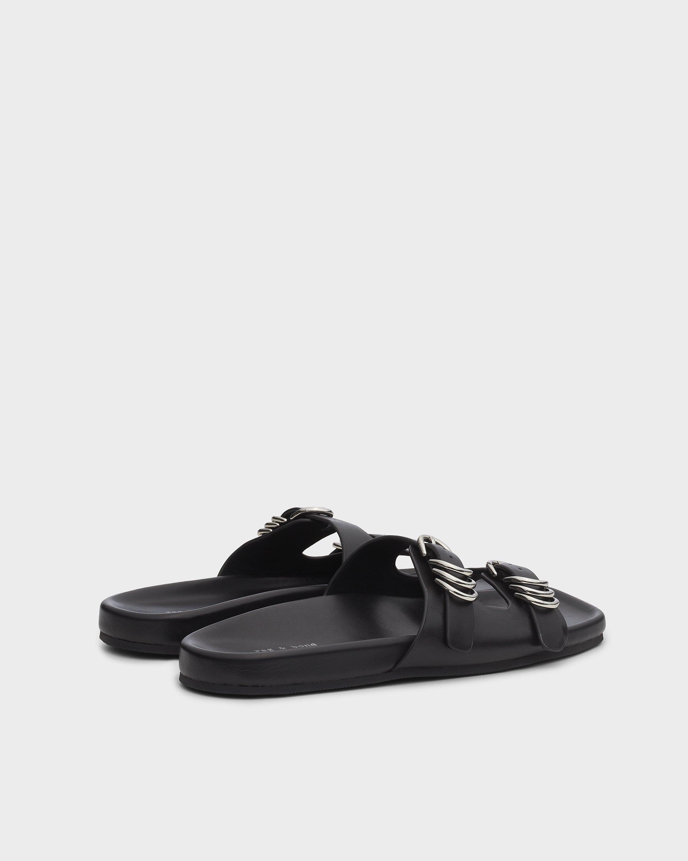 Rue Leather Slides image number 4
