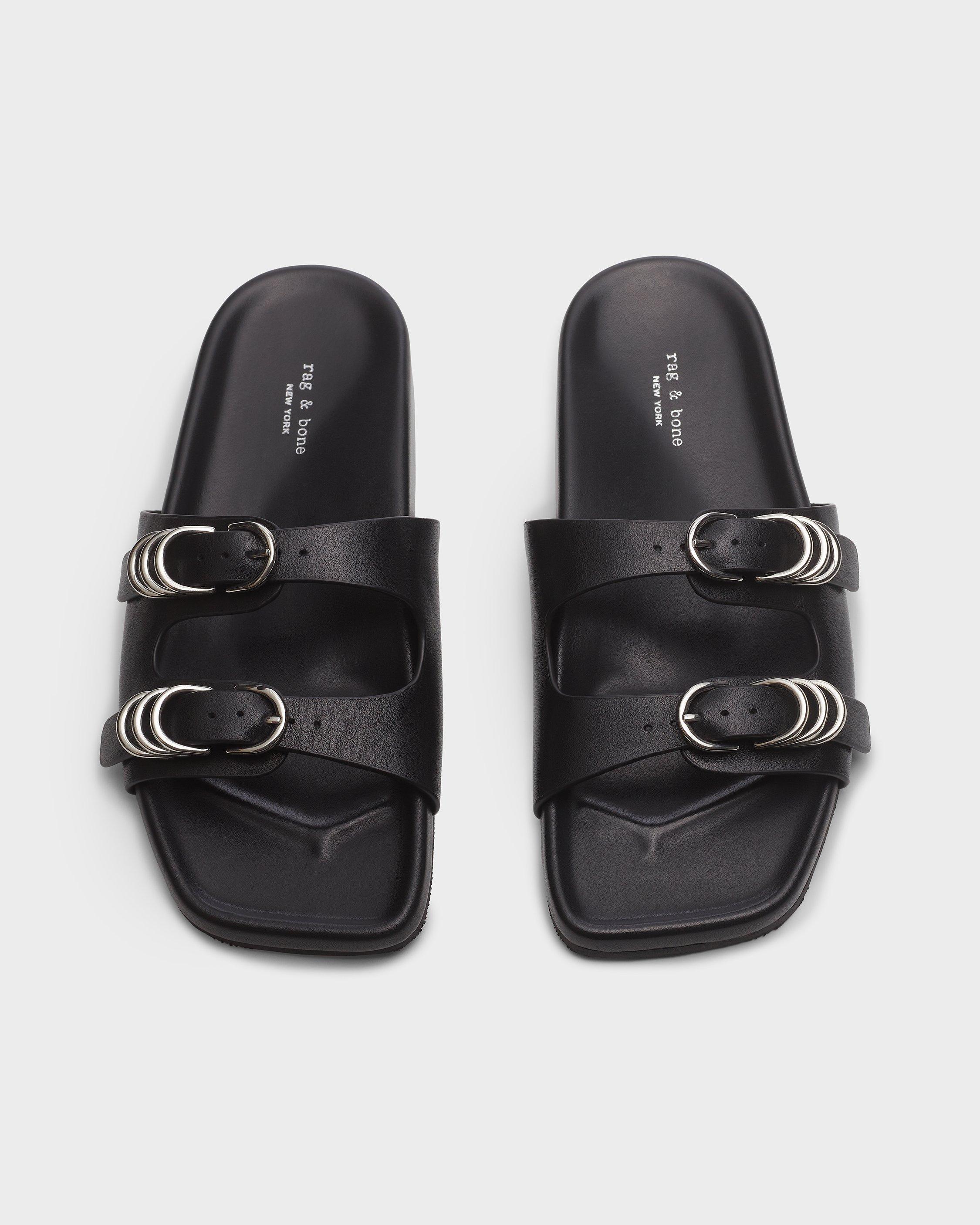 Rue Leather Slides image number 5
