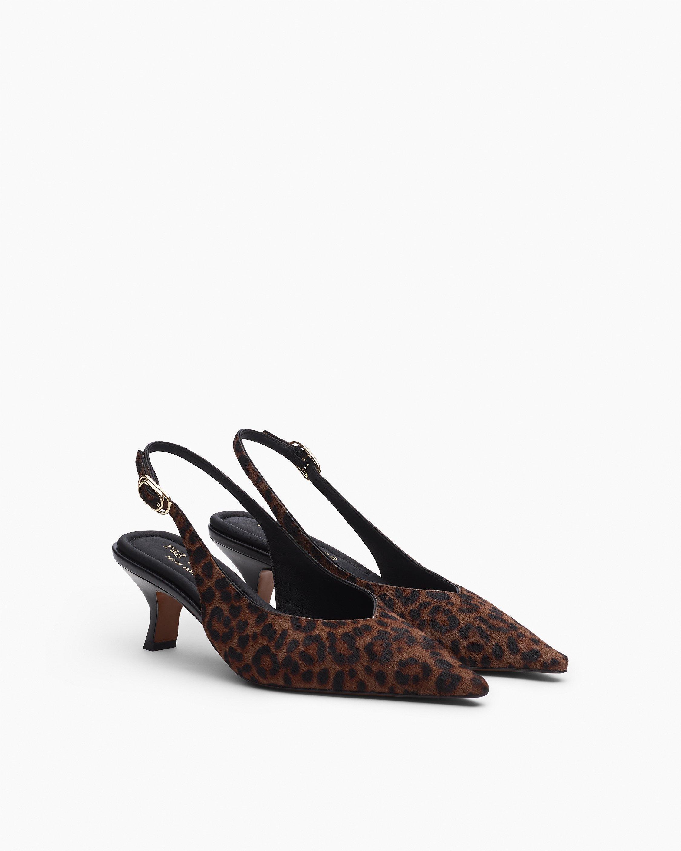 Madison Leopard Calf Hair Slingbacks image number 3