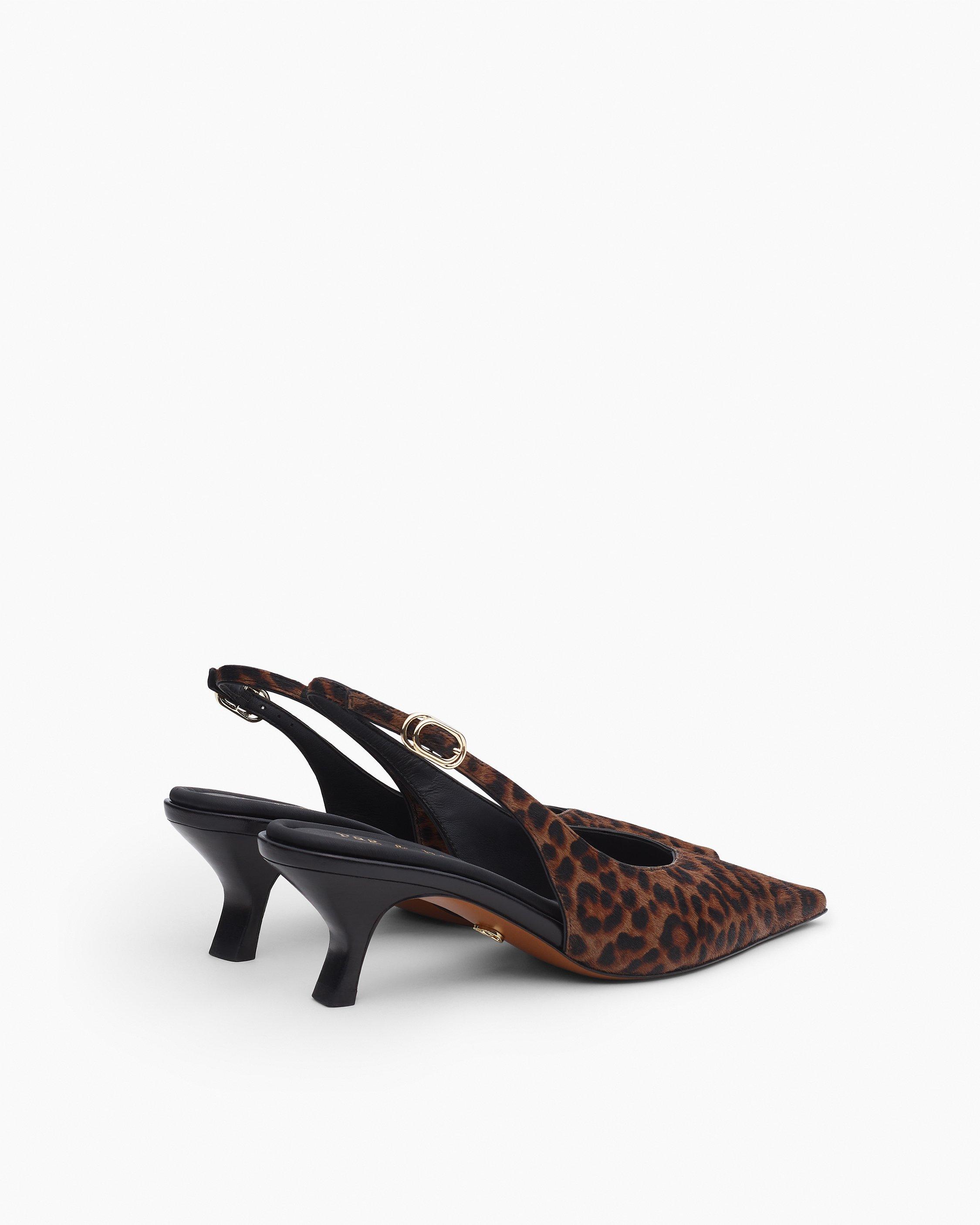 Madison Leopard Calf Hair Slingbacks image number 4