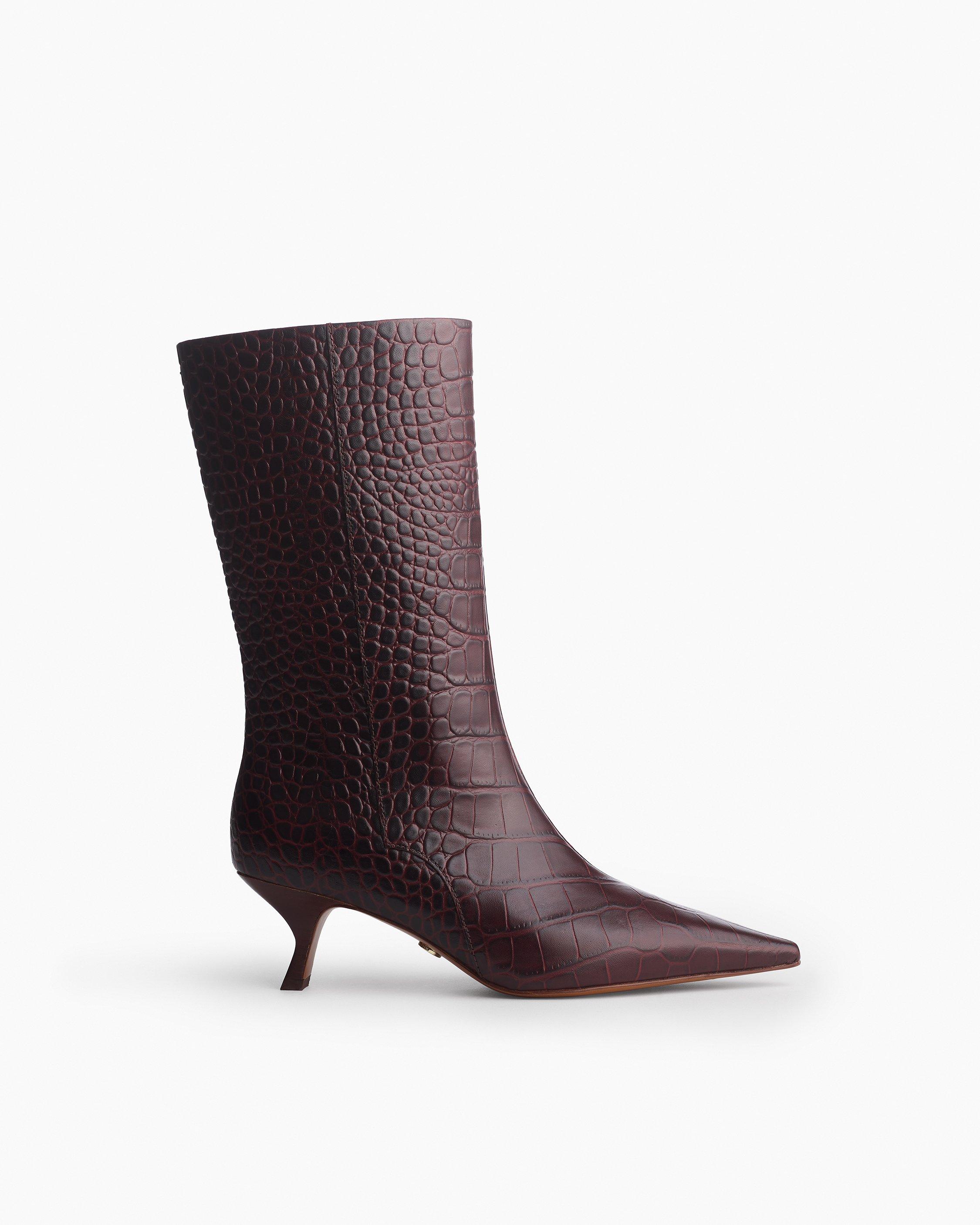 Mott Embossed Leather Boots image number 1