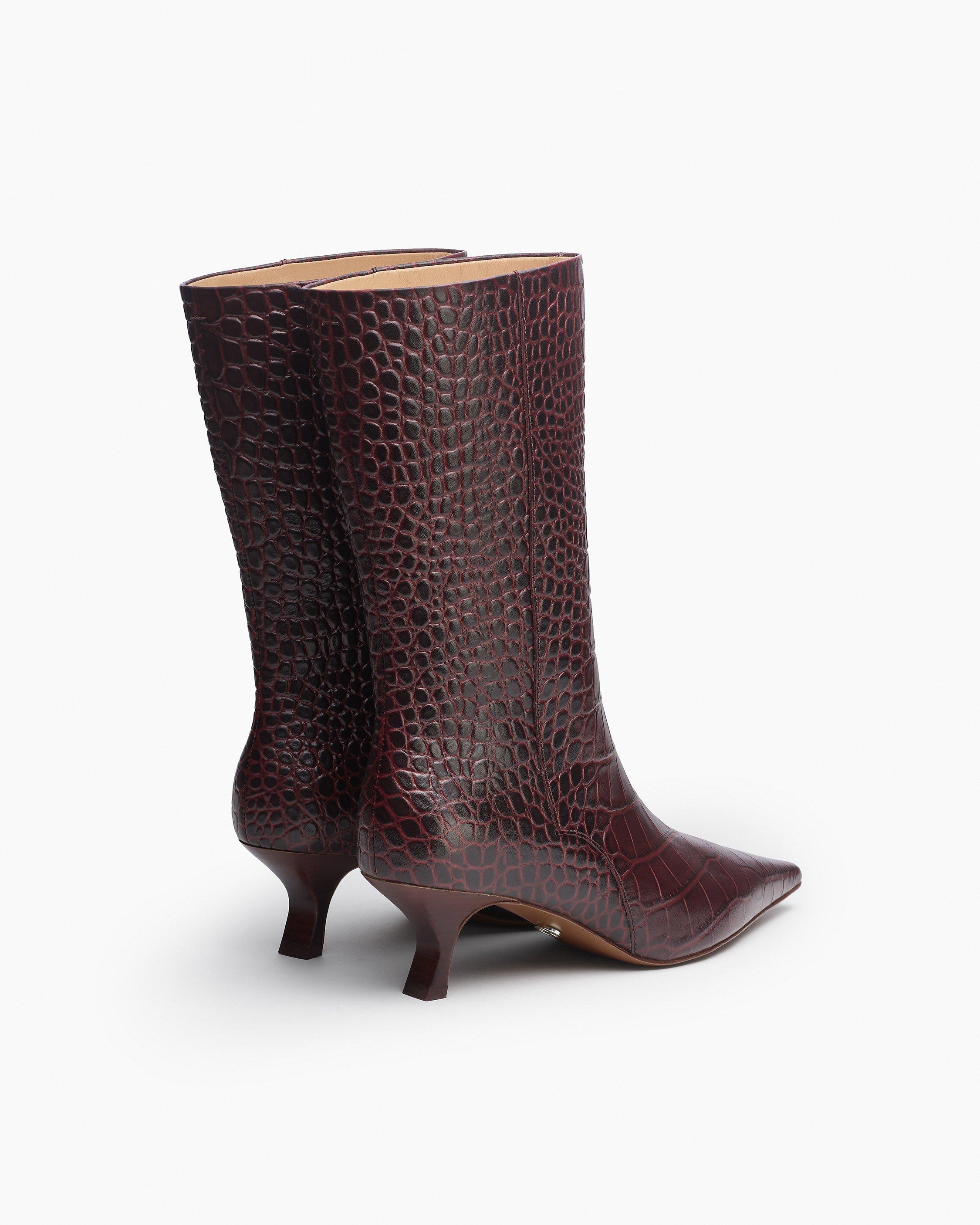 Mott Embossed Leather Boots image number 4