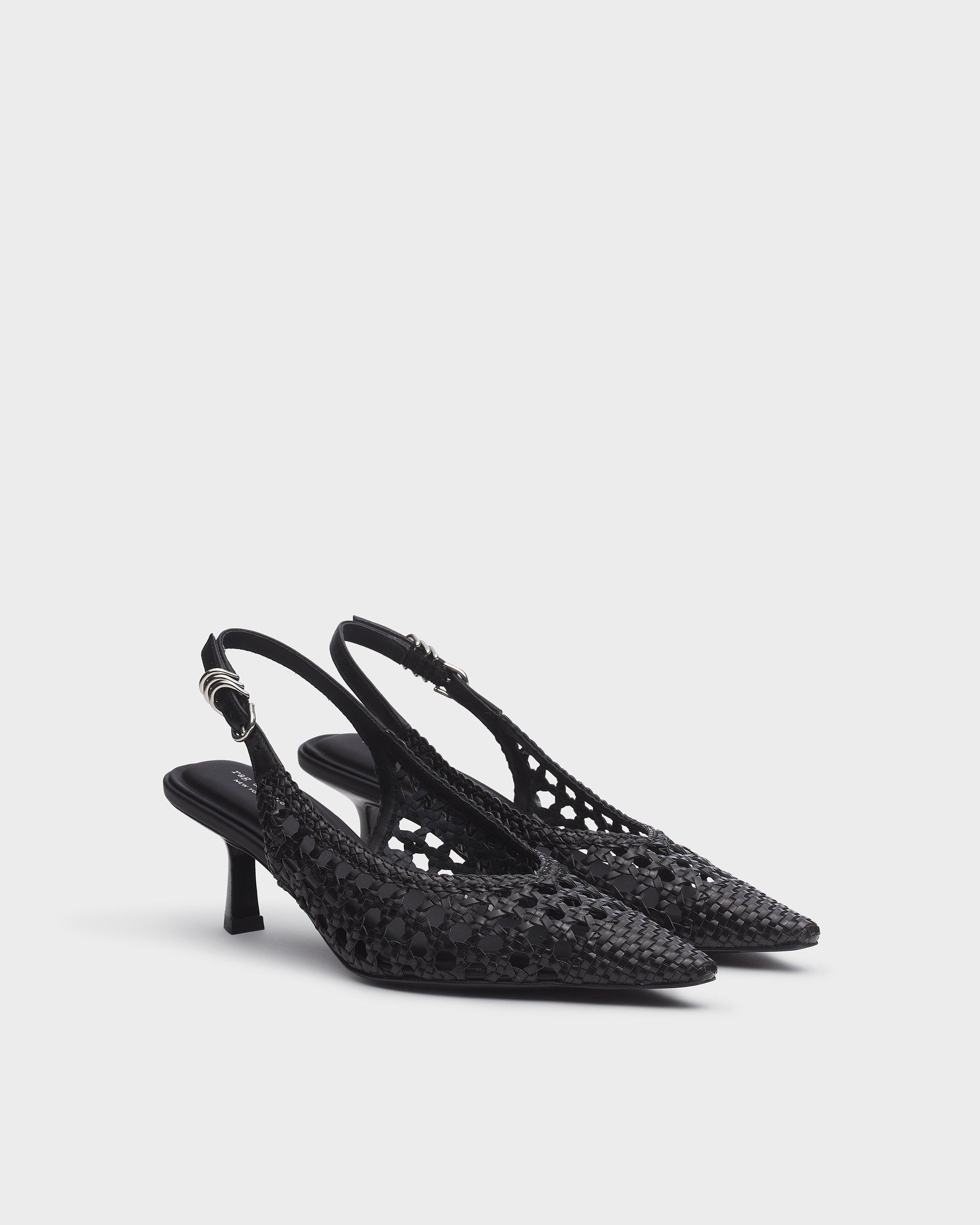 Brynn Woven Slingback Heels image number 3