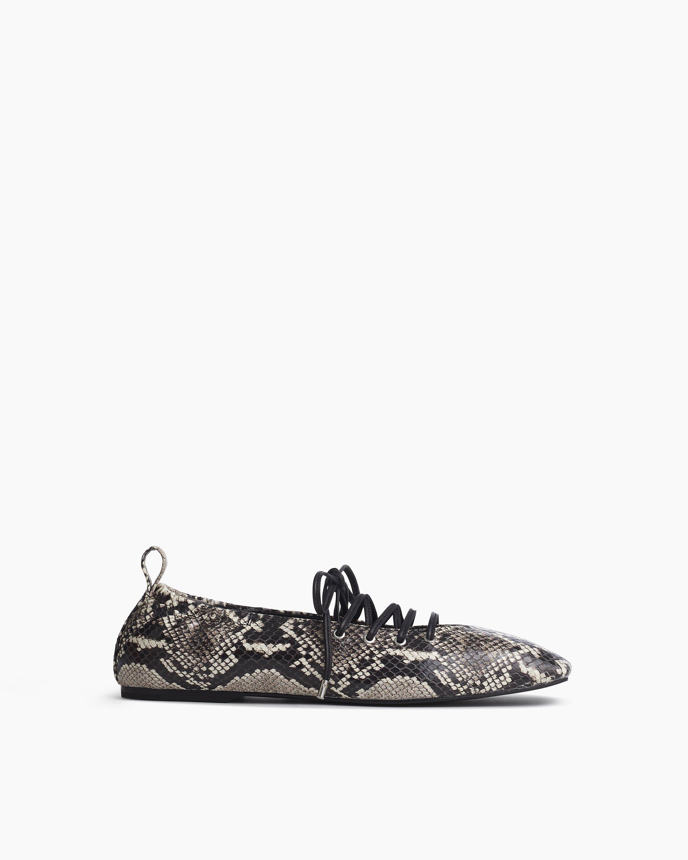 Sophia Embossed Leather Ballet Flats image number 1