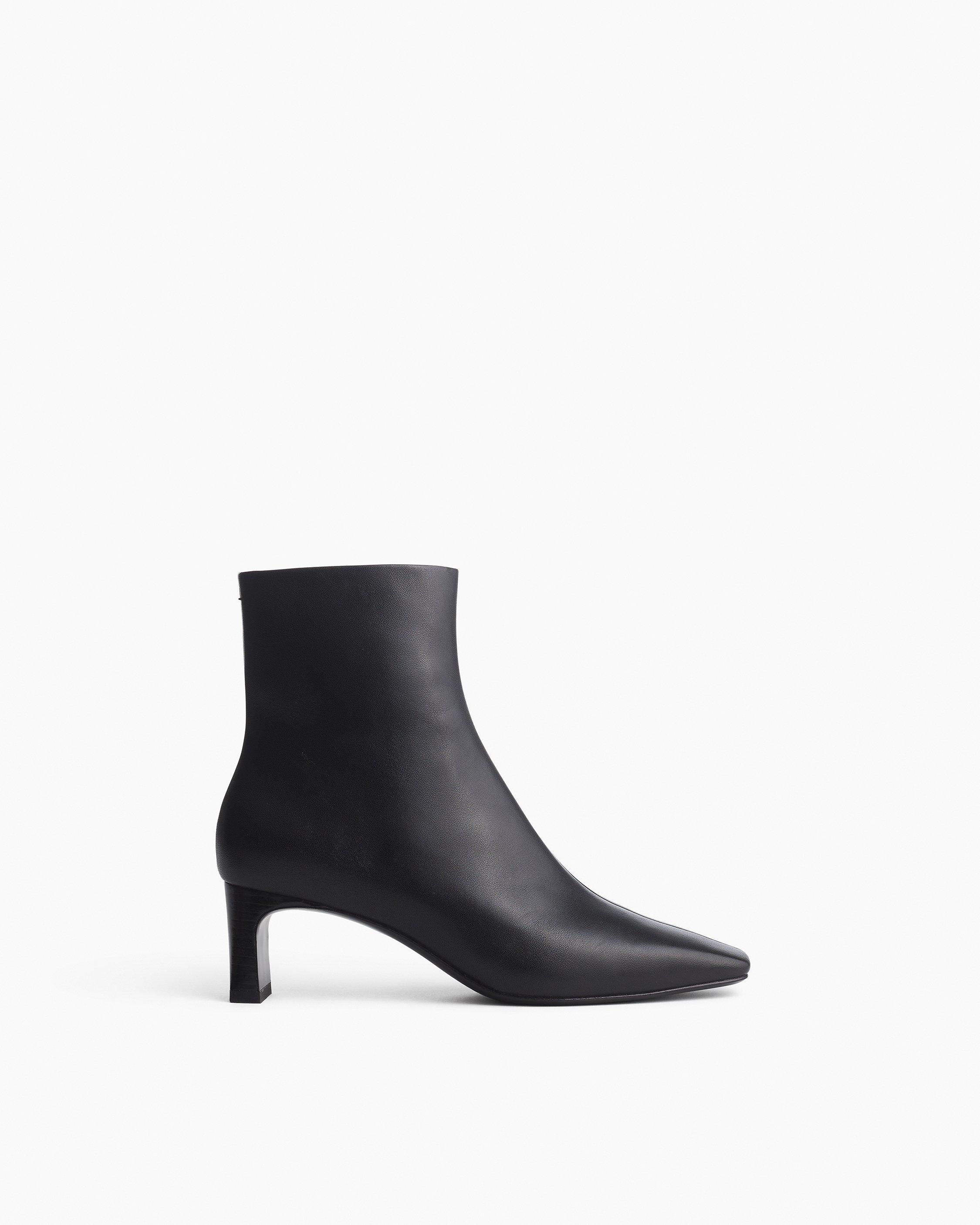 Avery Zip Leather Ankle Boots image number 1
