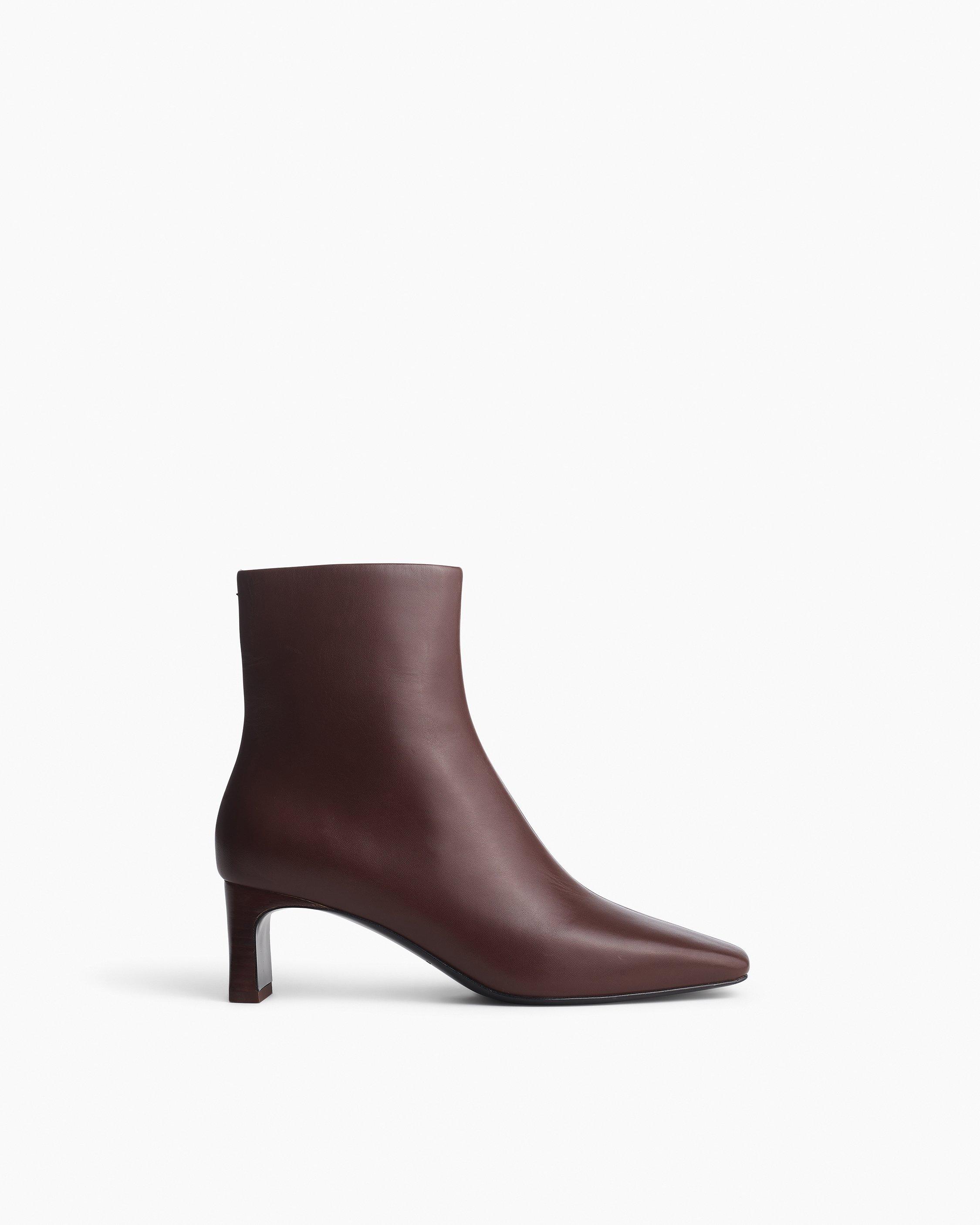 Avery Zip Leather Ankle Boots image number 1