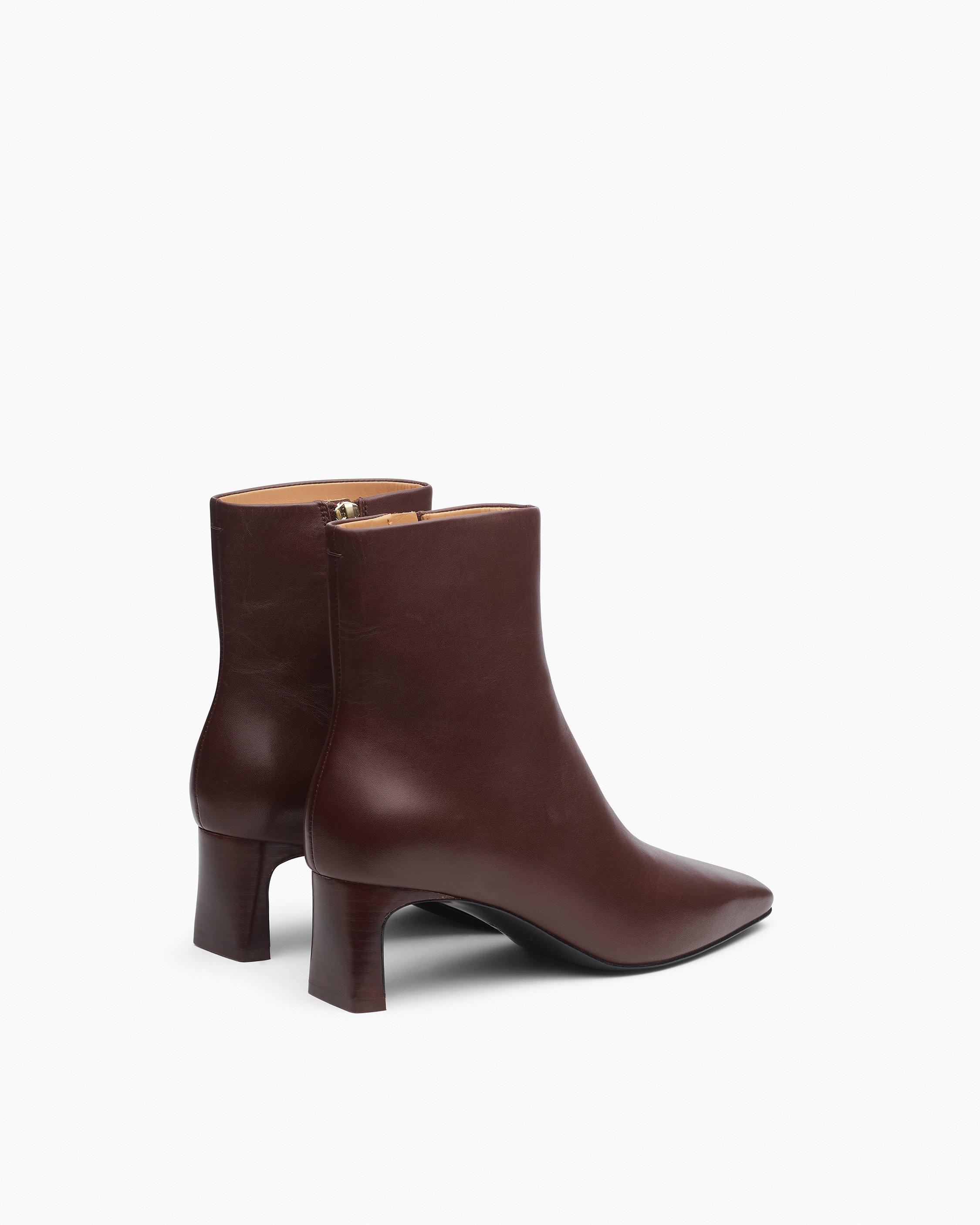 Avery Zip Leather Ankle Boots image number 3