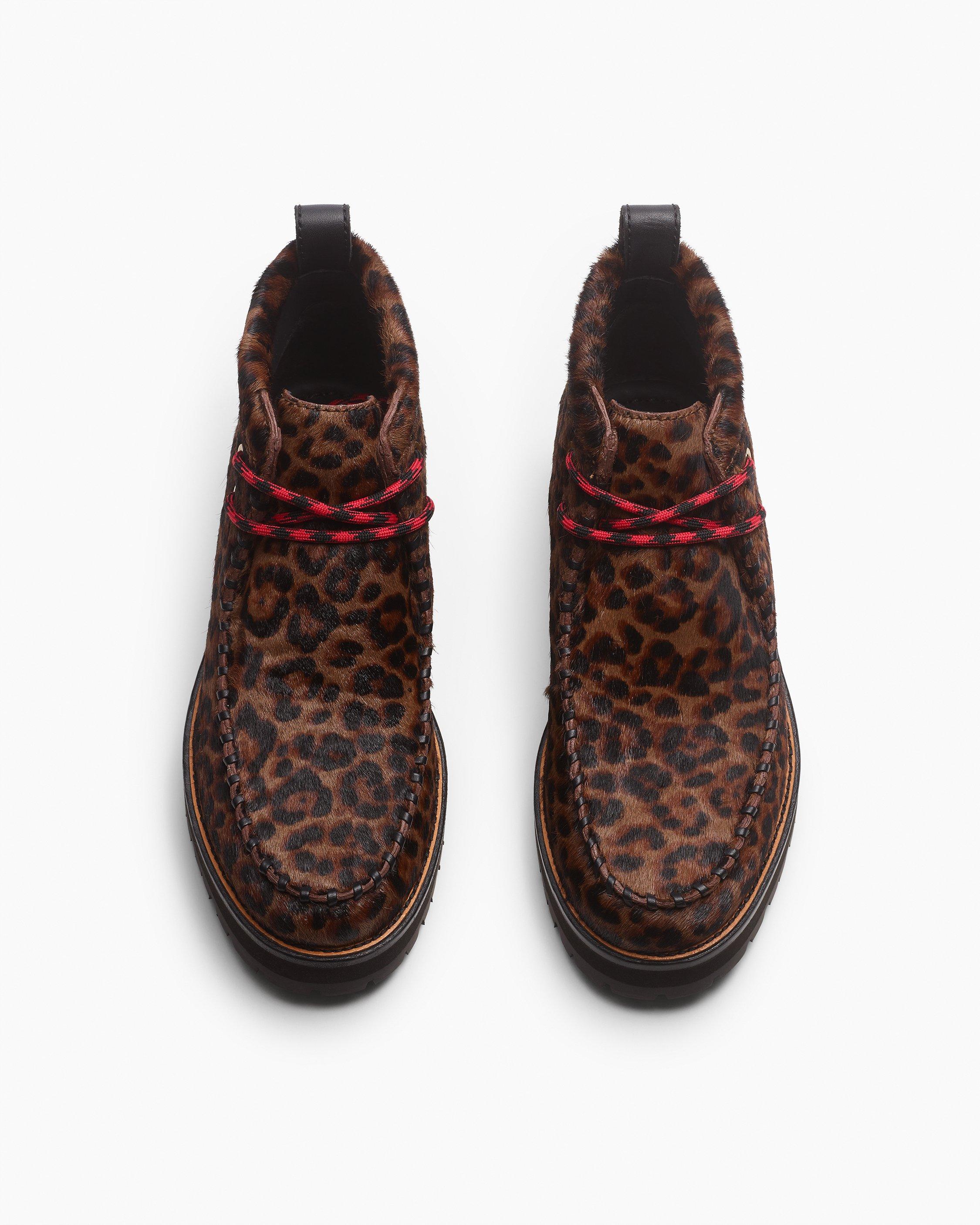 Cameron Leopard Calf Hair Moccasin Boots - Leopard Hair Calf  display picture 1