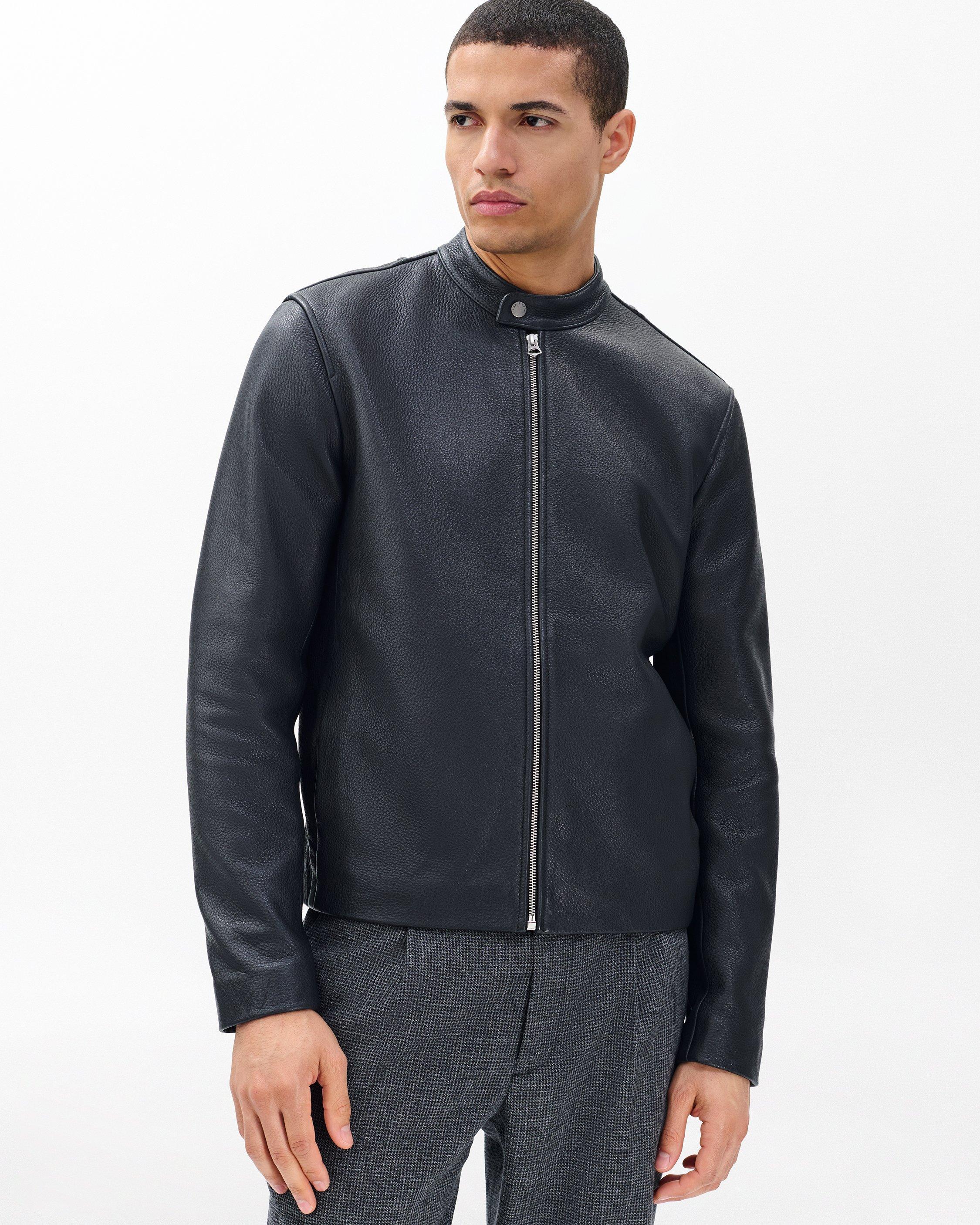 Café Racer Leather Jacket - Black | rag & bone