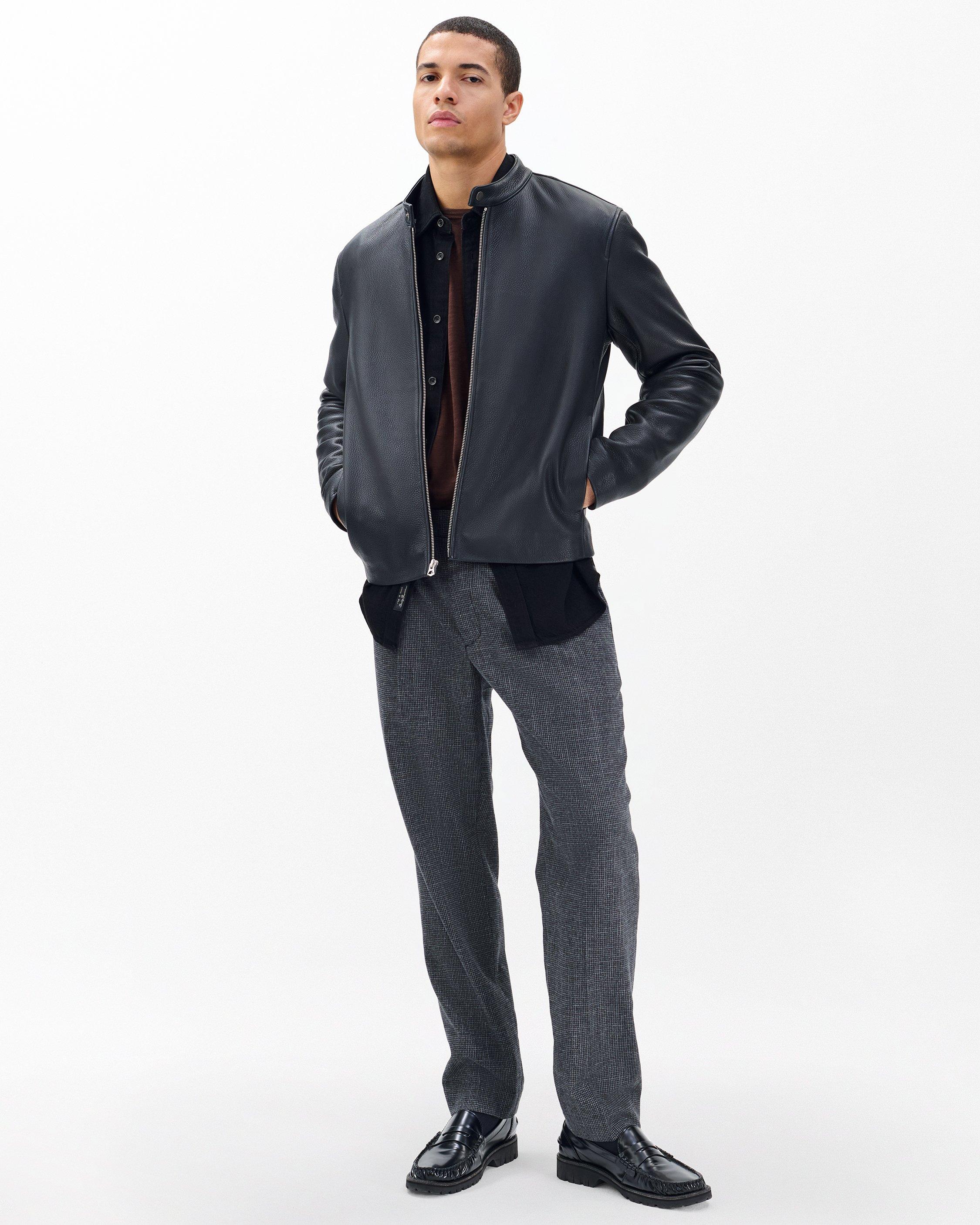 Café Racer Leather Jacket - Black | rag & bone