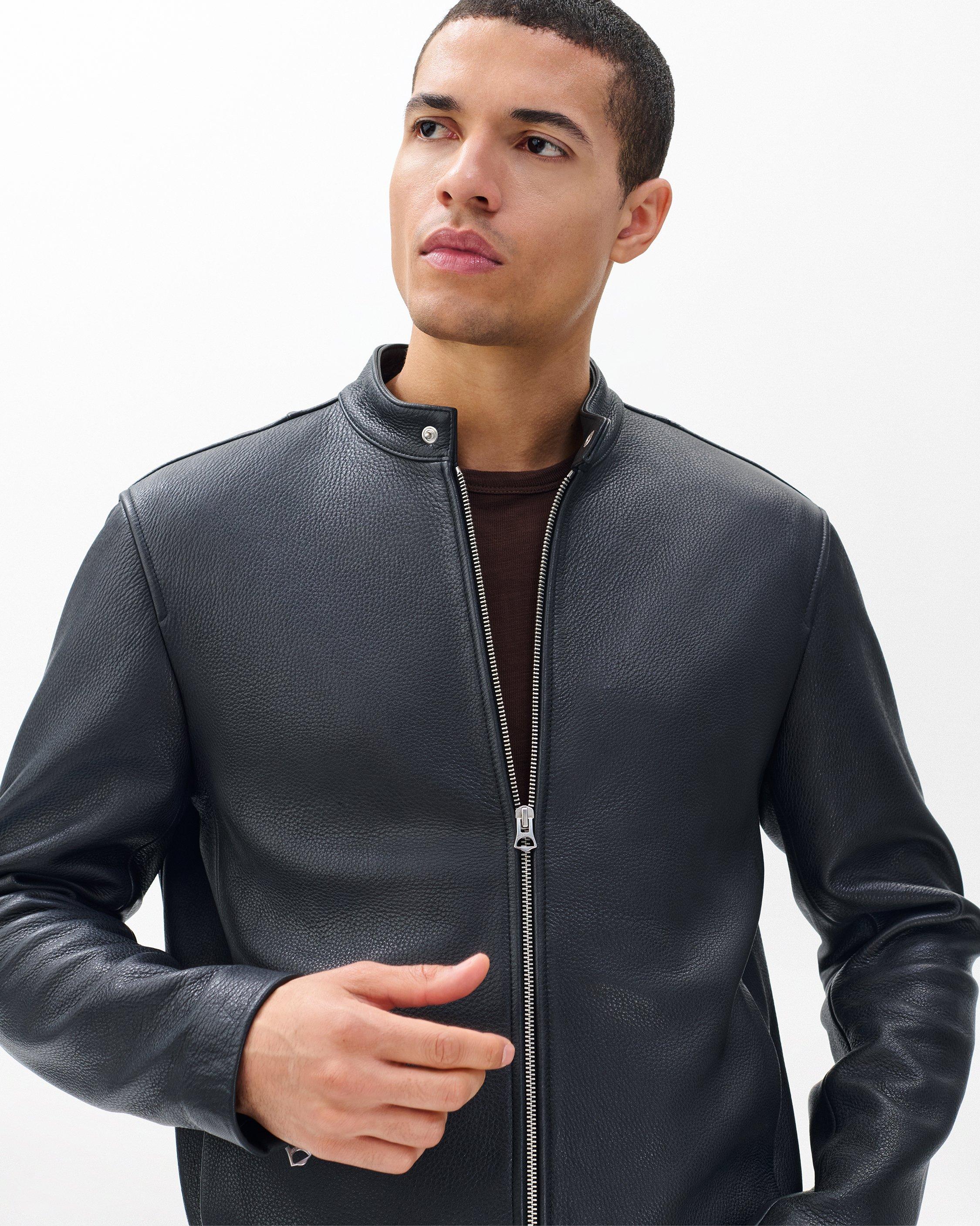 Café Racer Leather Jacket - Black | rag & bone