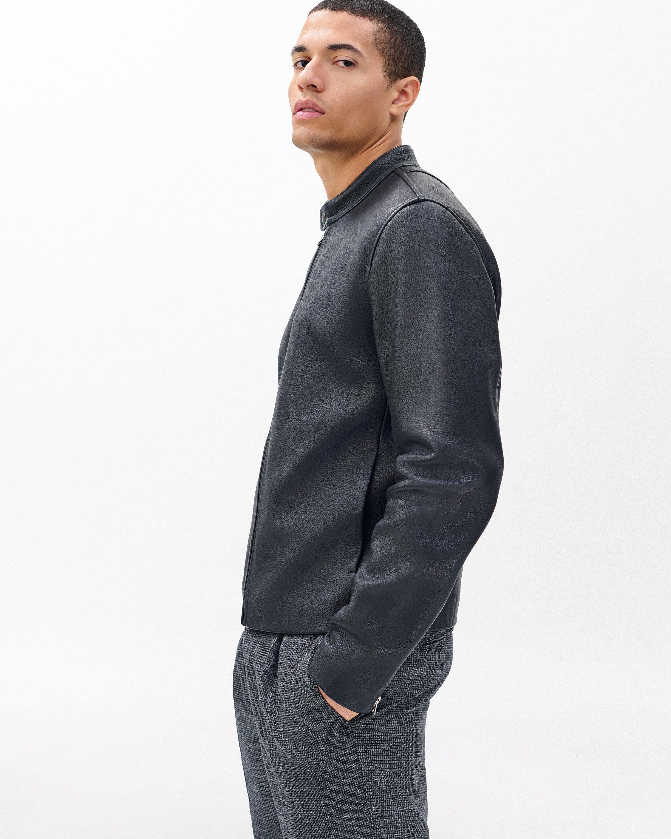 Café Racer Leather Jacket - Black | rag & bone