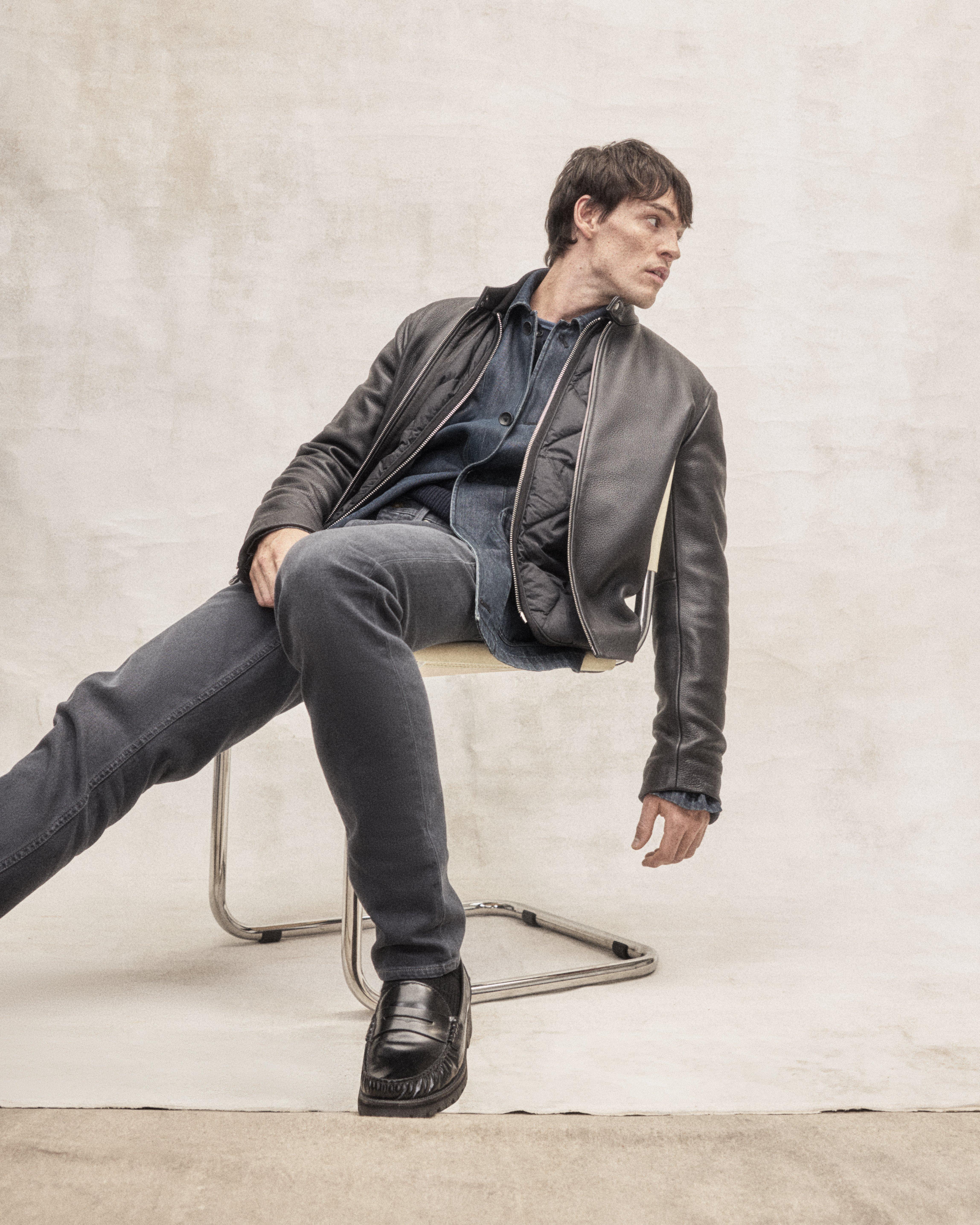 Café Racer Leather Jacket - Black | rag & bone