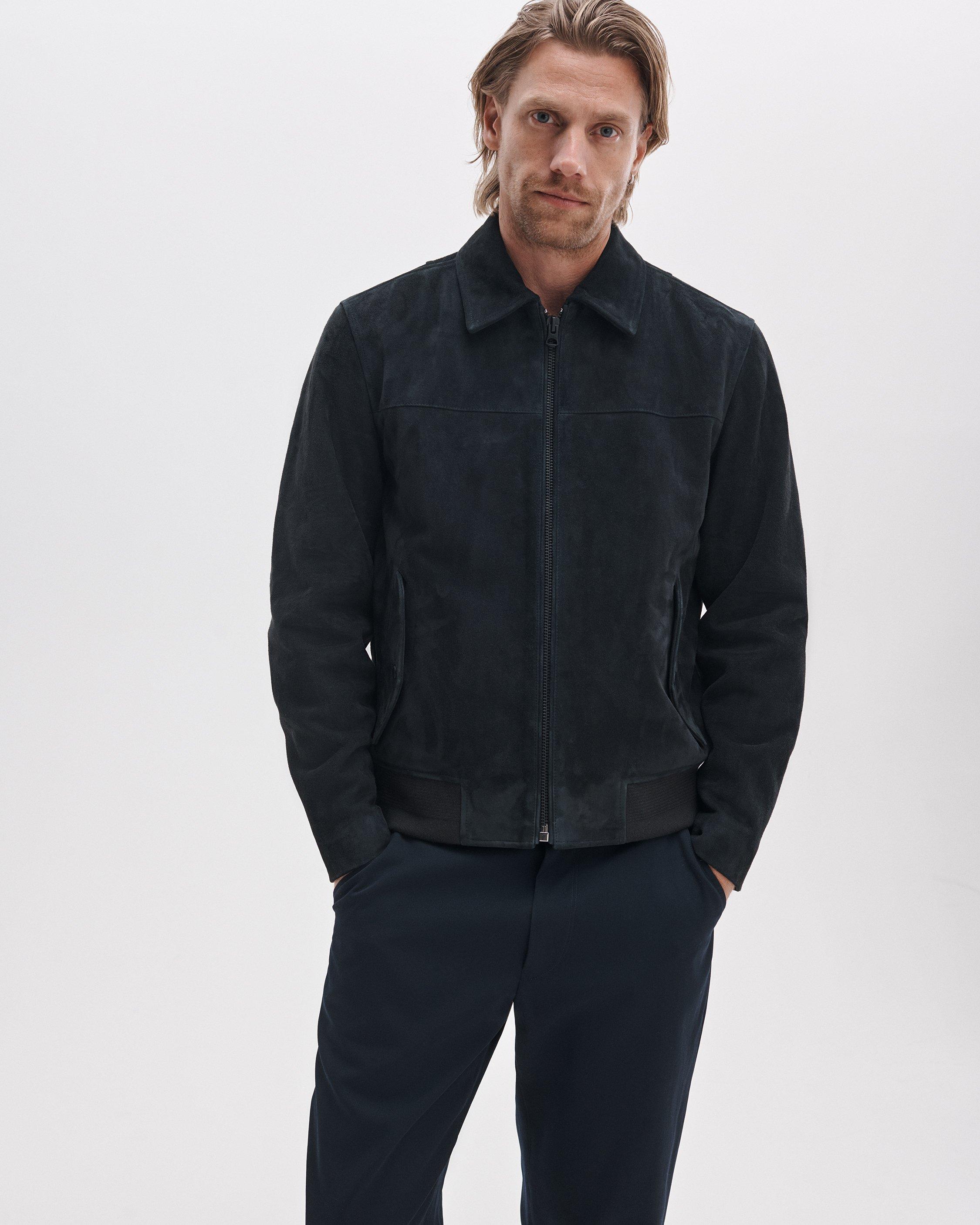 Ricky Suede Jacket - Washed Black | rag & bone