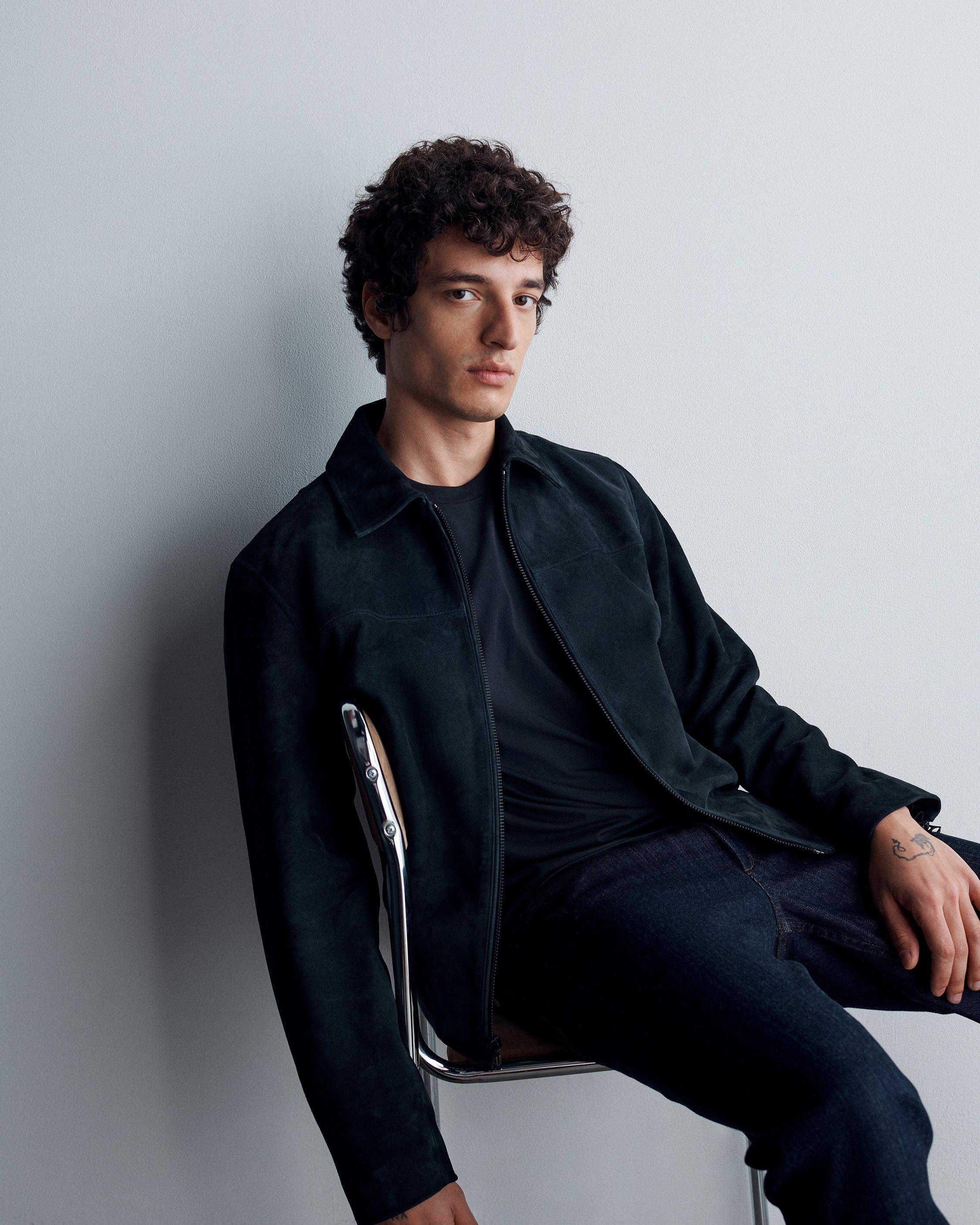 Ricky Suede Jacket - Washed Black | rag & bone