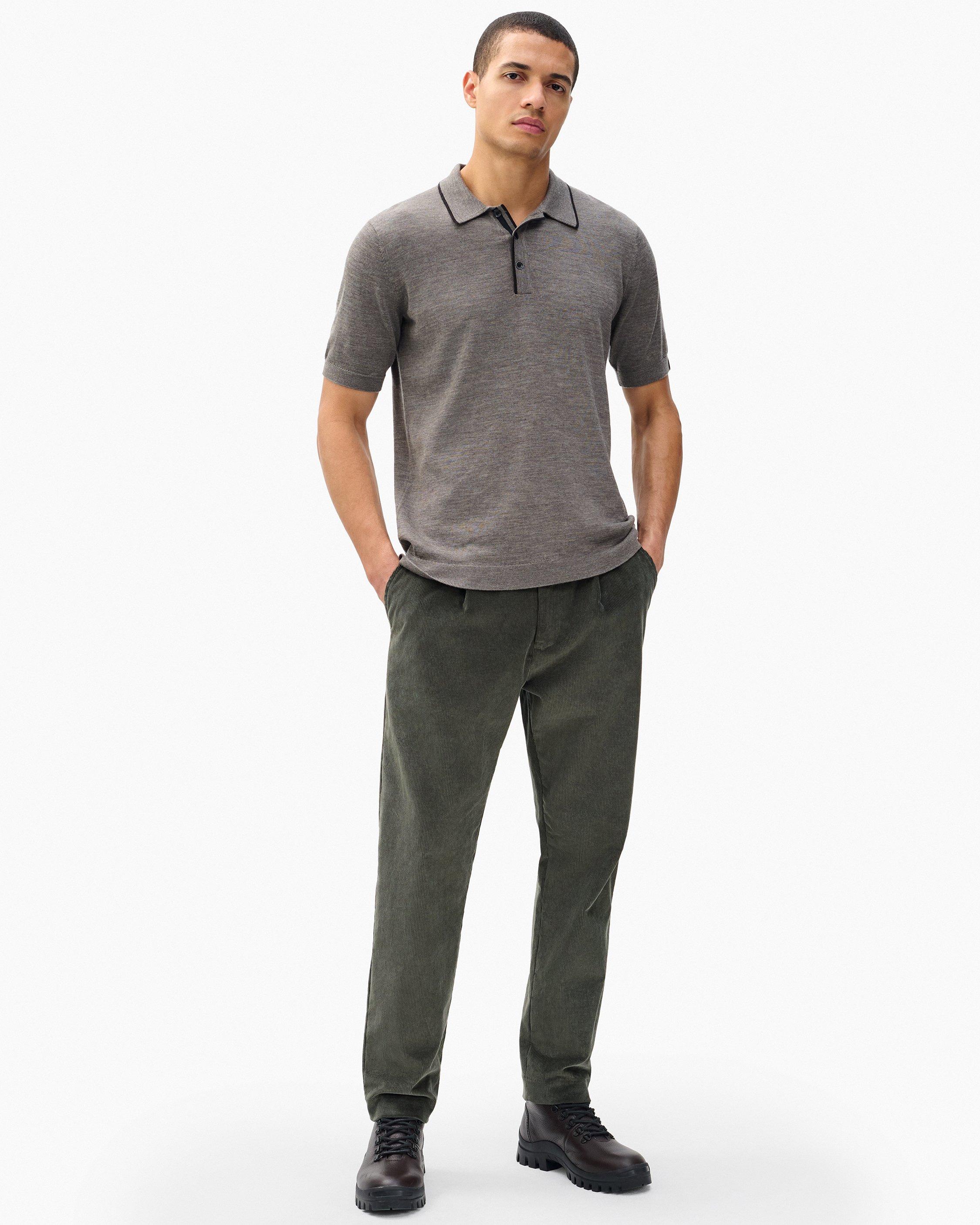 Evan Pleated Corduroy Trousers image number 4