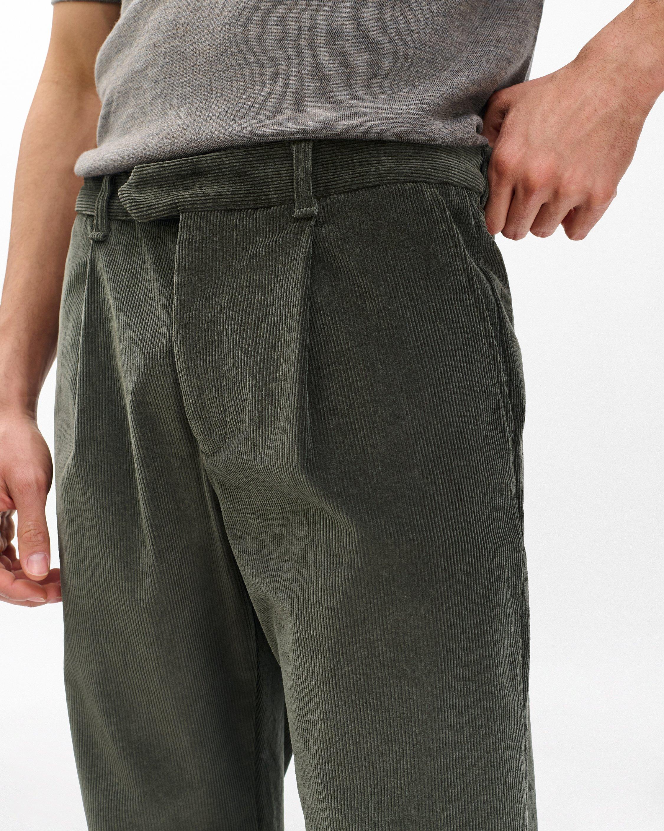 Evan Pleated Corduroy Trousers image number 5