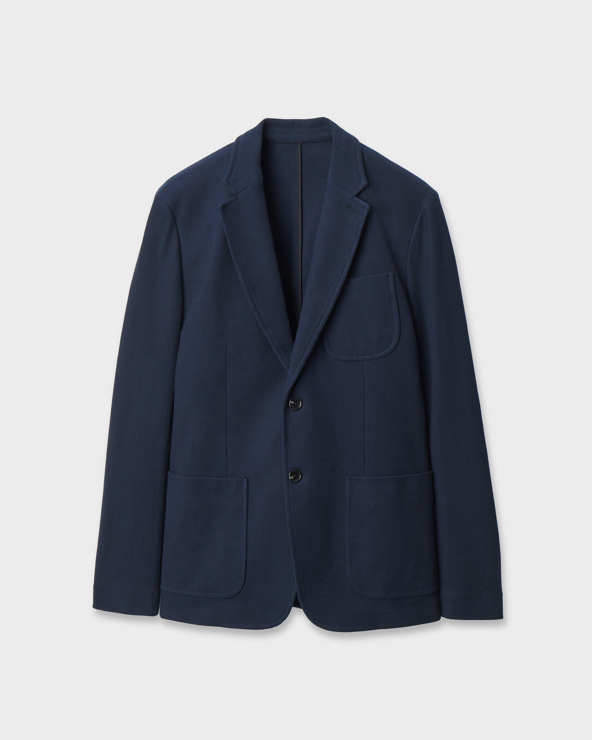 Skeleton Cotton Piqu&eacute;-Knit Blazer image number 2