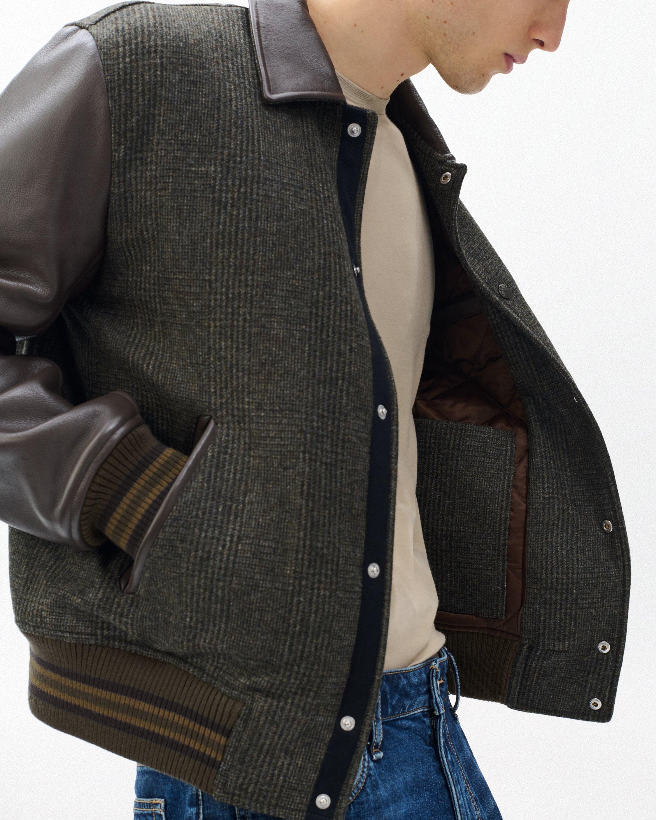 Jeremy British Wool Varsity Jacket - Brown | rag & bone