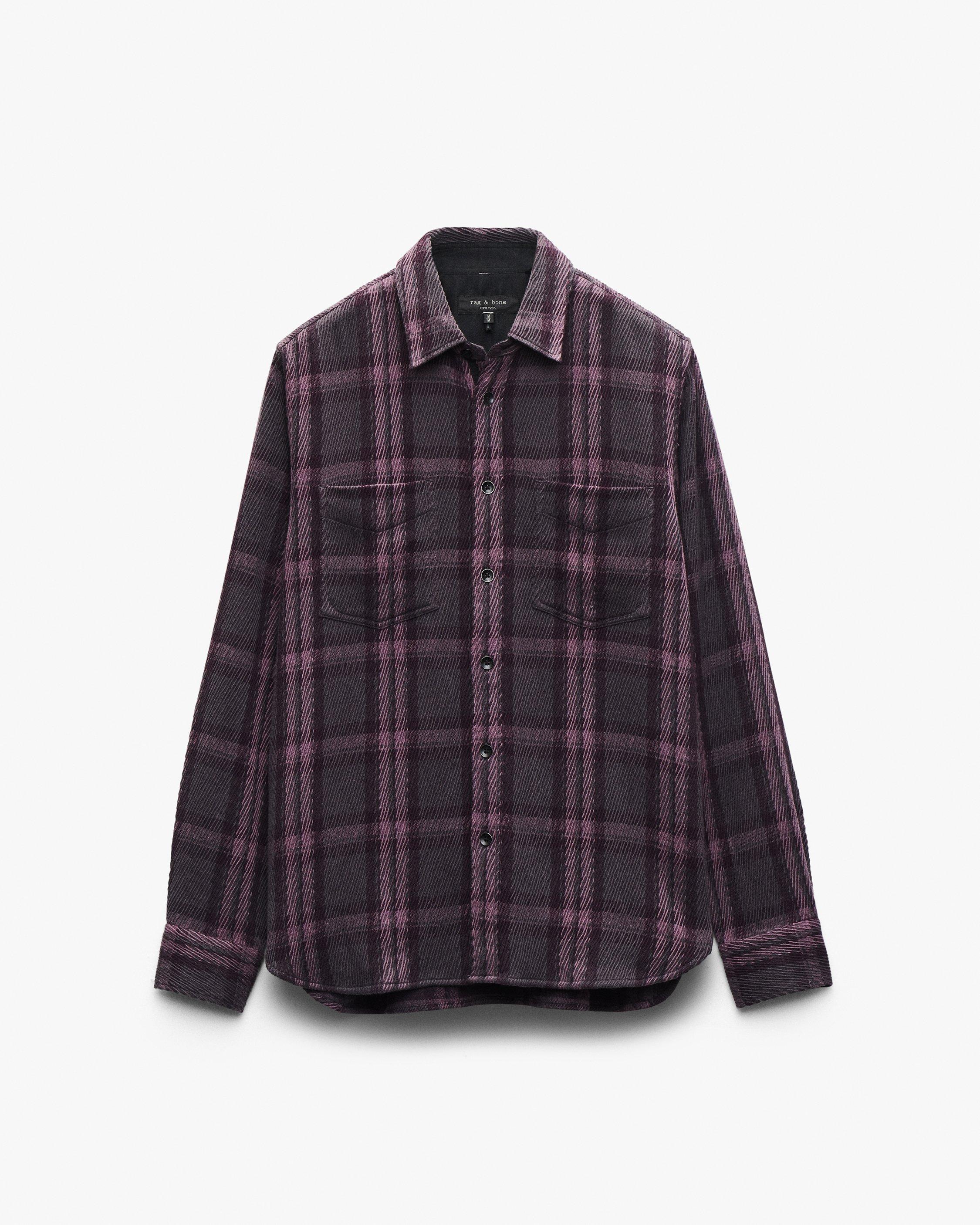 Plaid Twill CPO Overshirt - Purple Fairfax | rag & bone