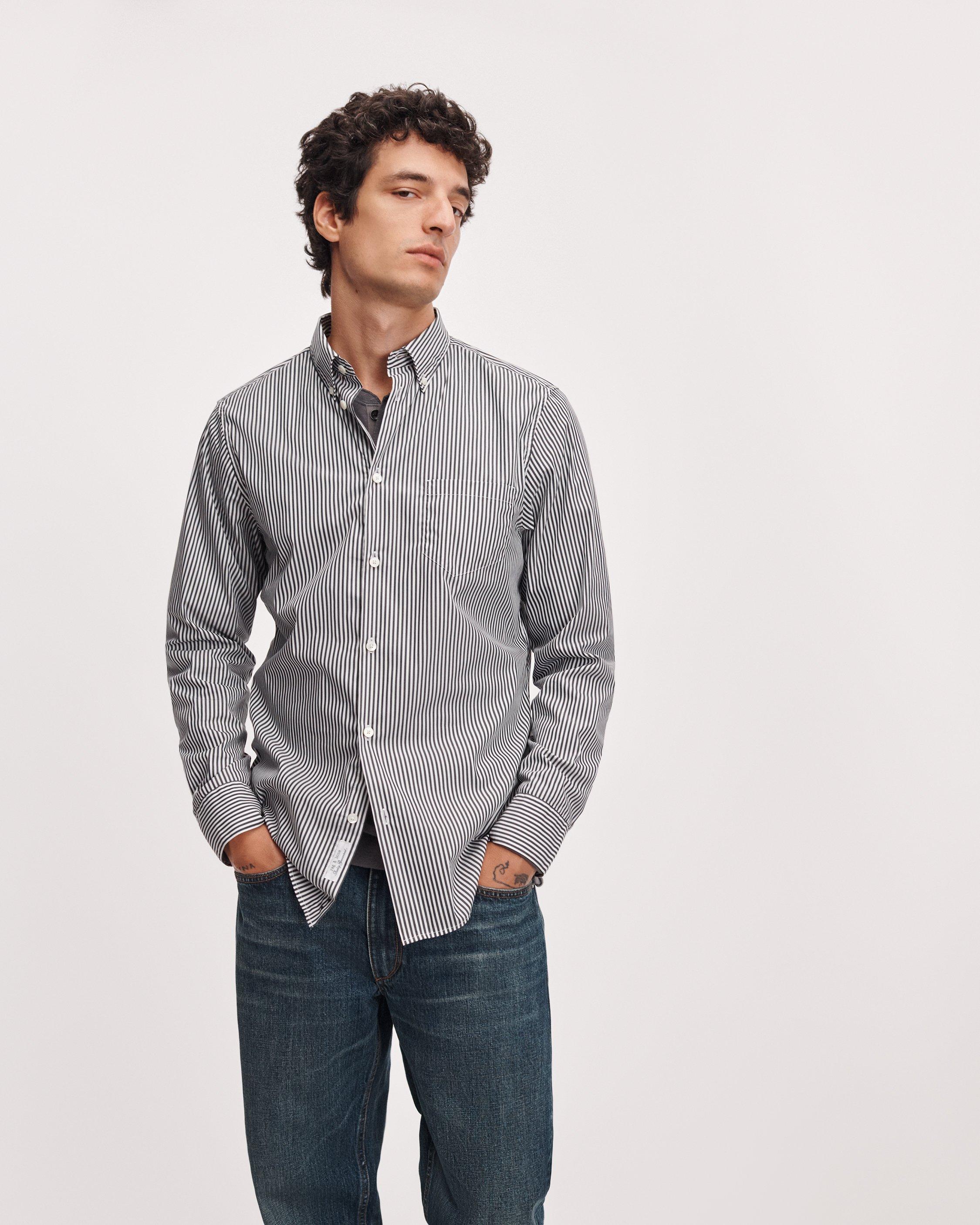 rb Tailored Striped Poplin Shirt image number 2