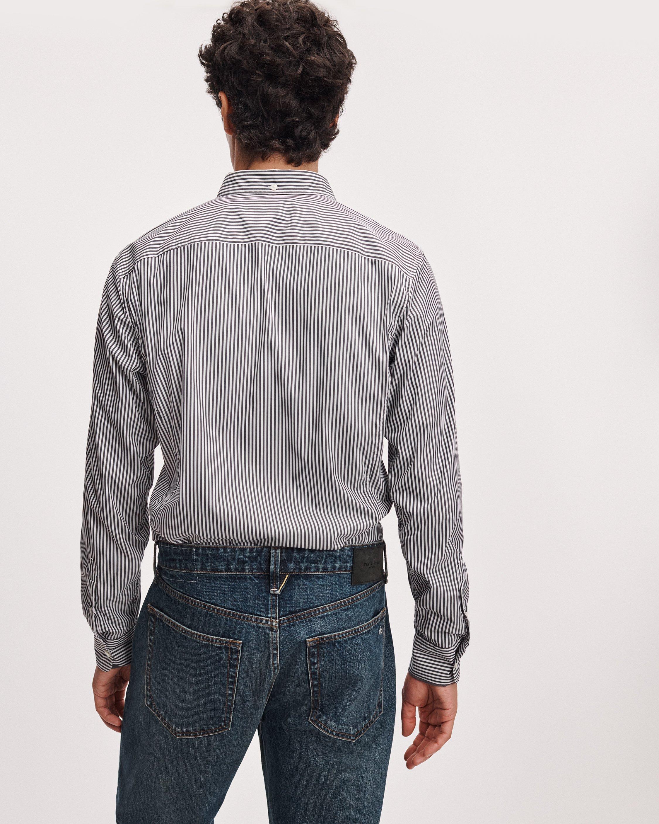 rb Tailored Striped Poplin Shirt image number 4