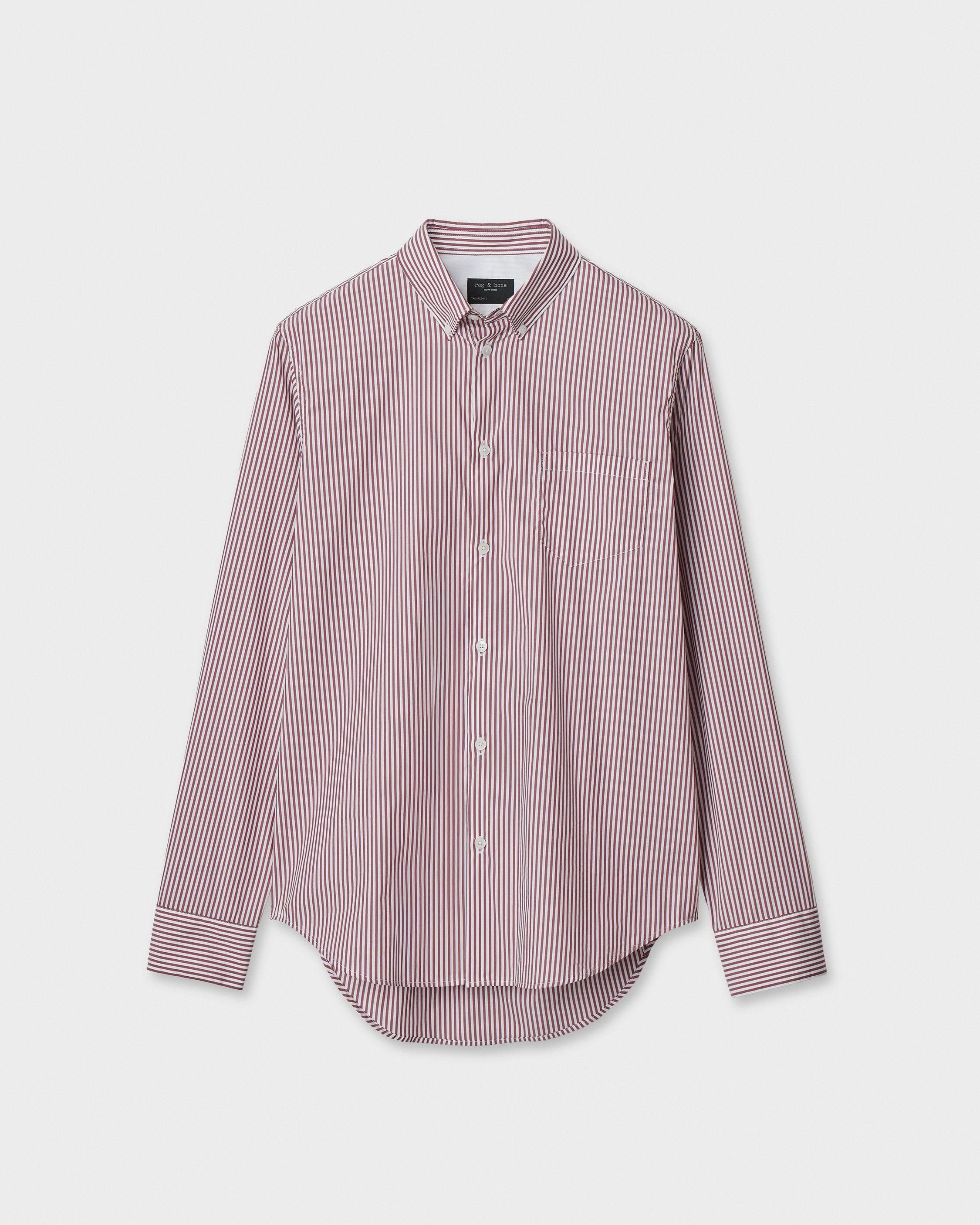 rb Tailored Striped Poplin Shirt image number 1