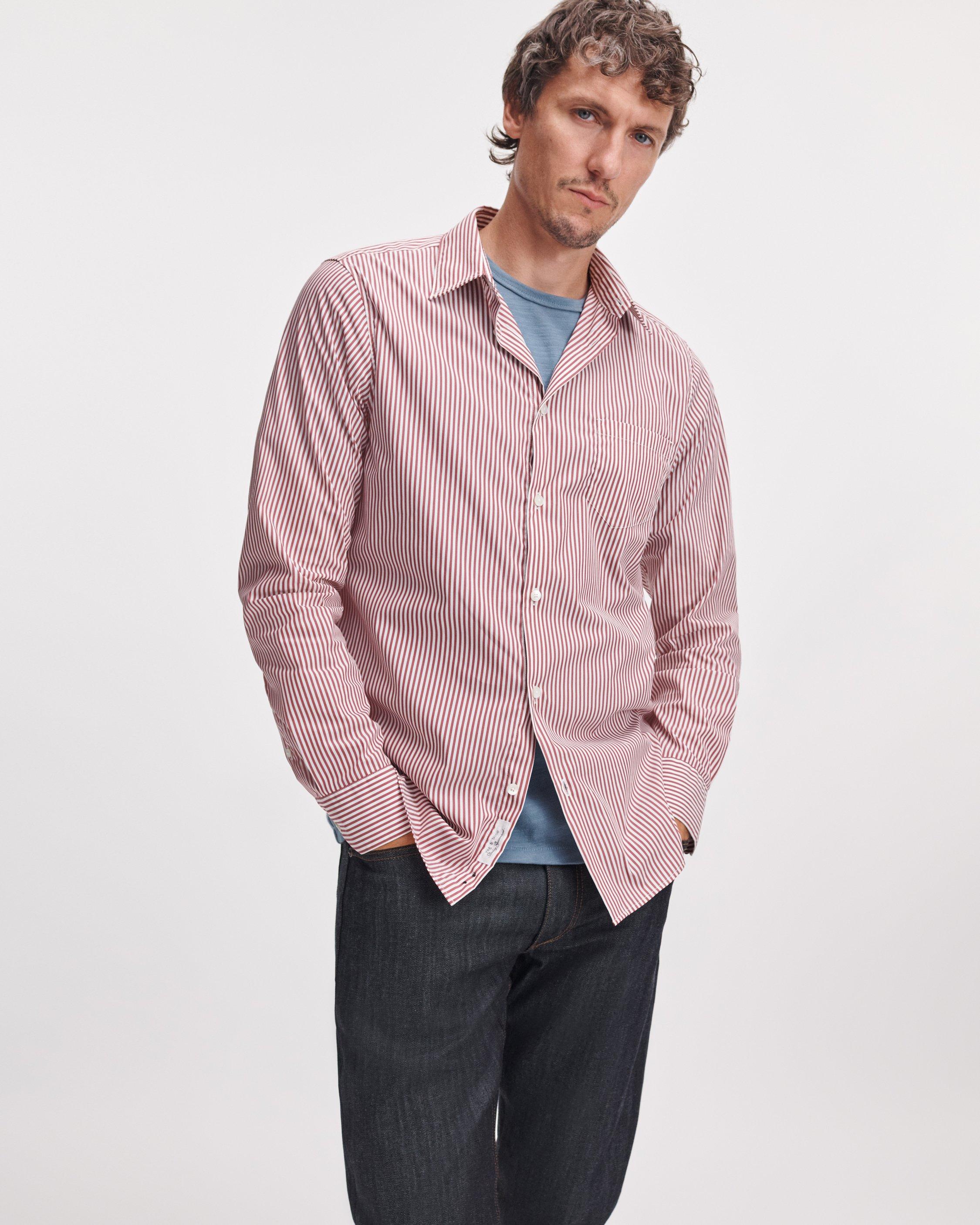 rb Tailored Striped Poplin Shirt image number 2