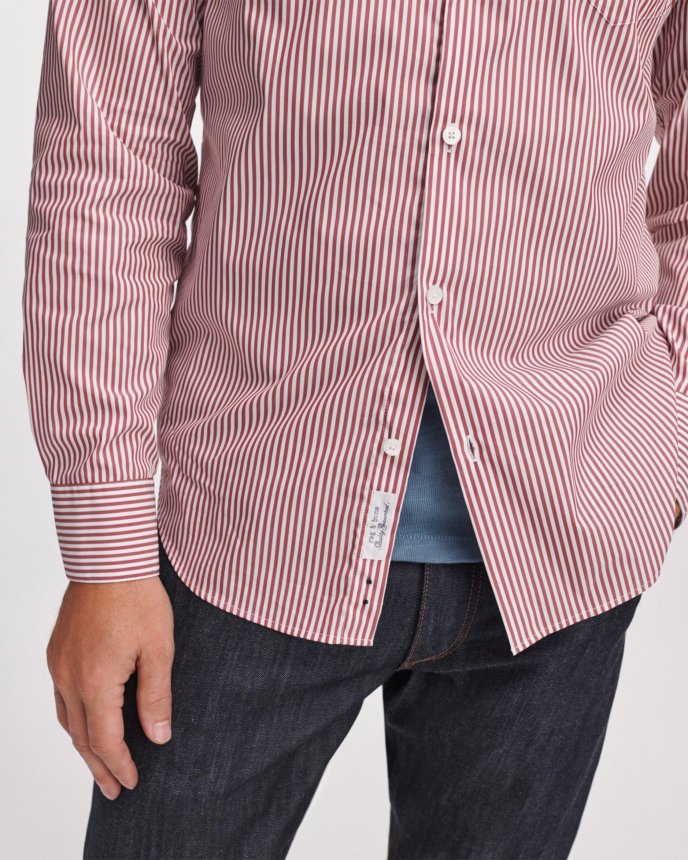 rb Tailored Striped Poplin Shirt image number 3