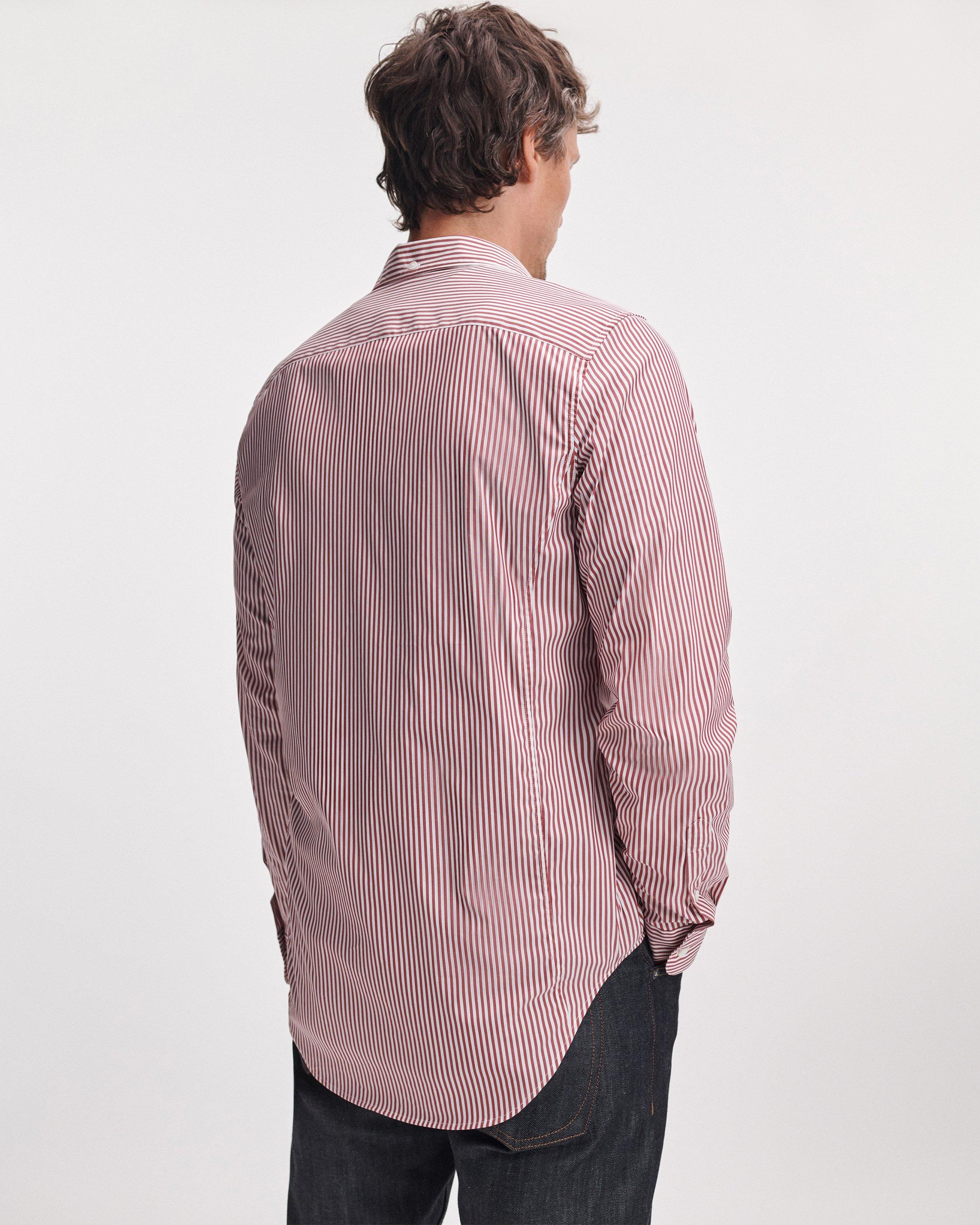 rb Tailored Striped Poplin Shirt image number 4