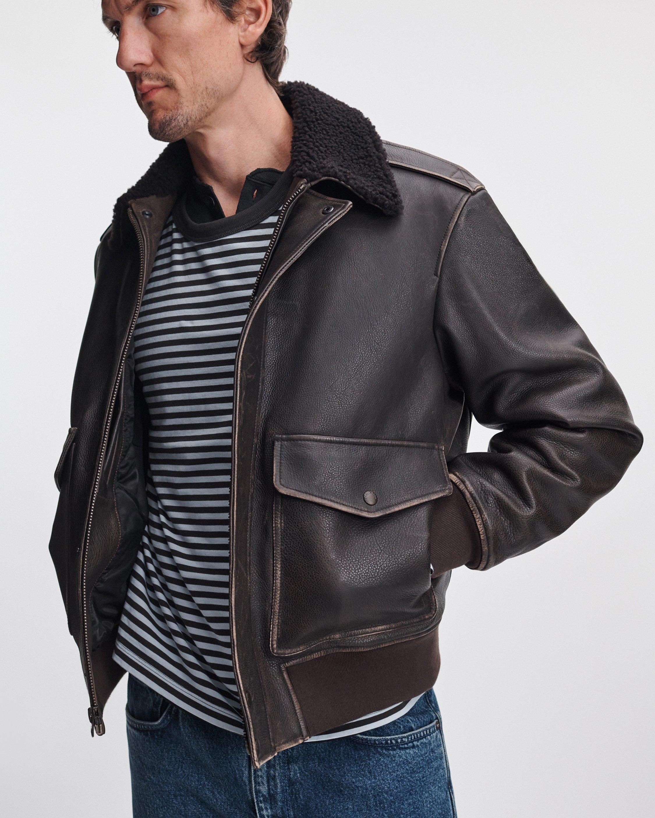 Manston Leather Flight Jacket image number 6
