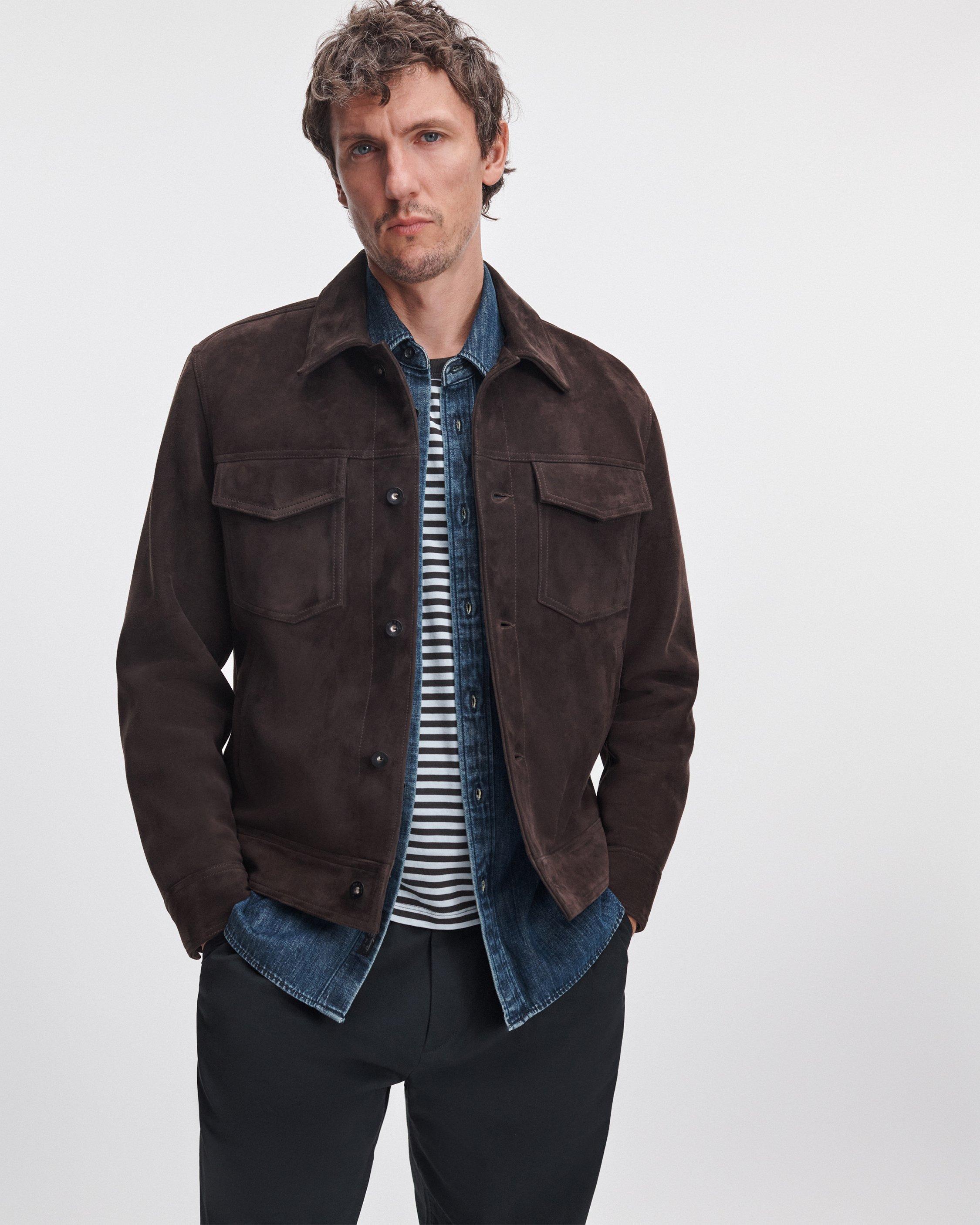 rb Suede Trucker Jacket image number 2