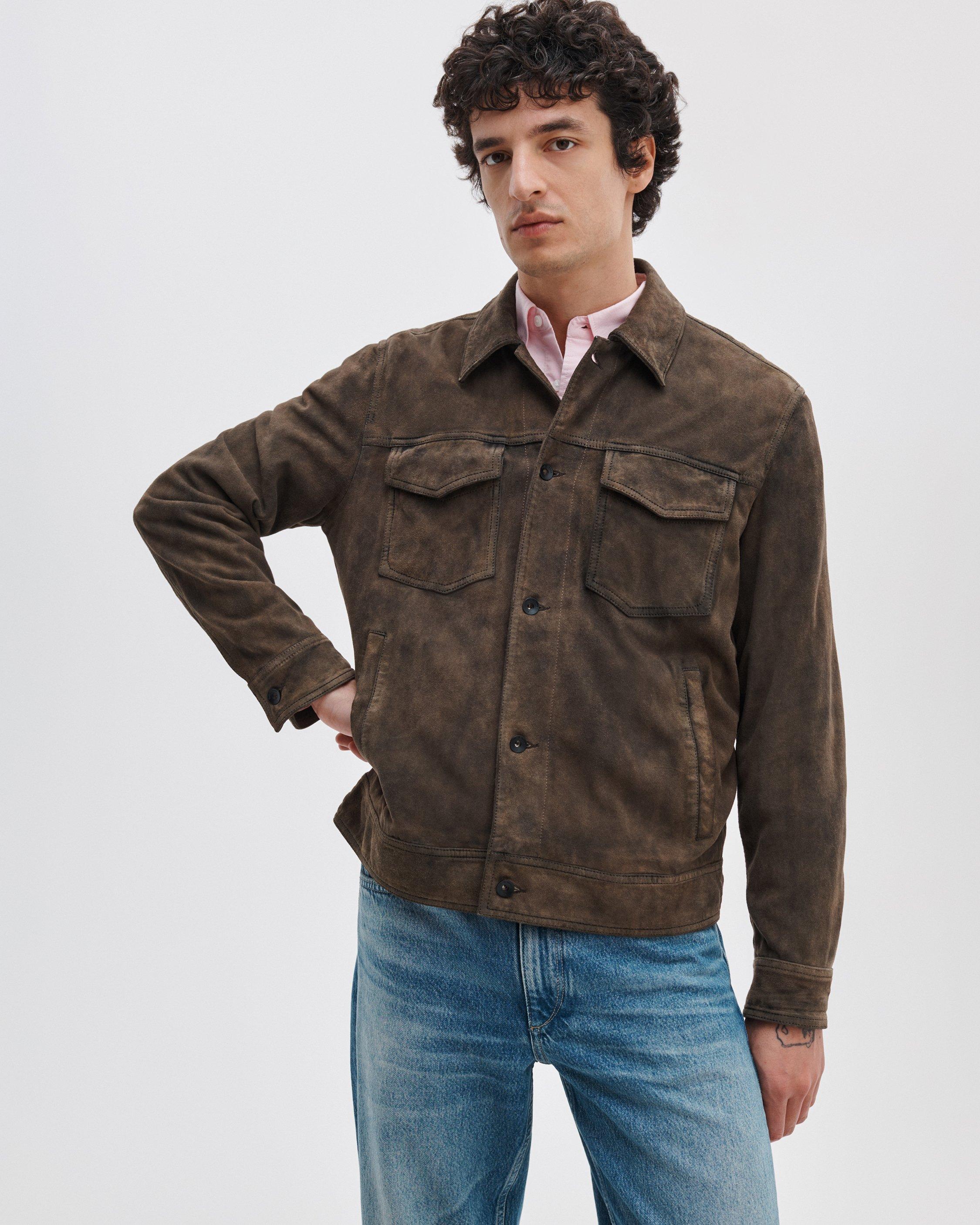 rb Suede Trucker Jacket image number 1