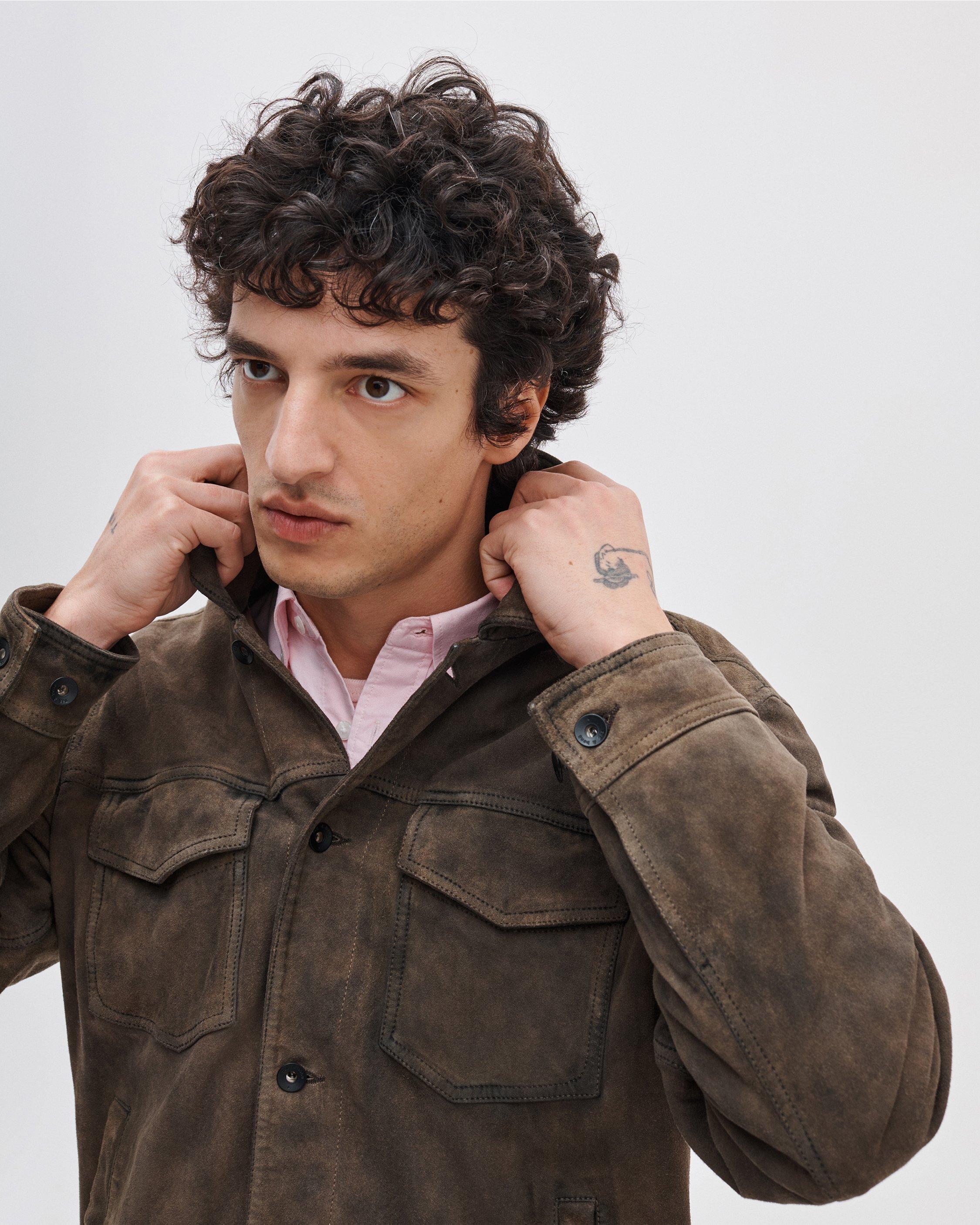 rb Suede Trucker Jacket image number 4