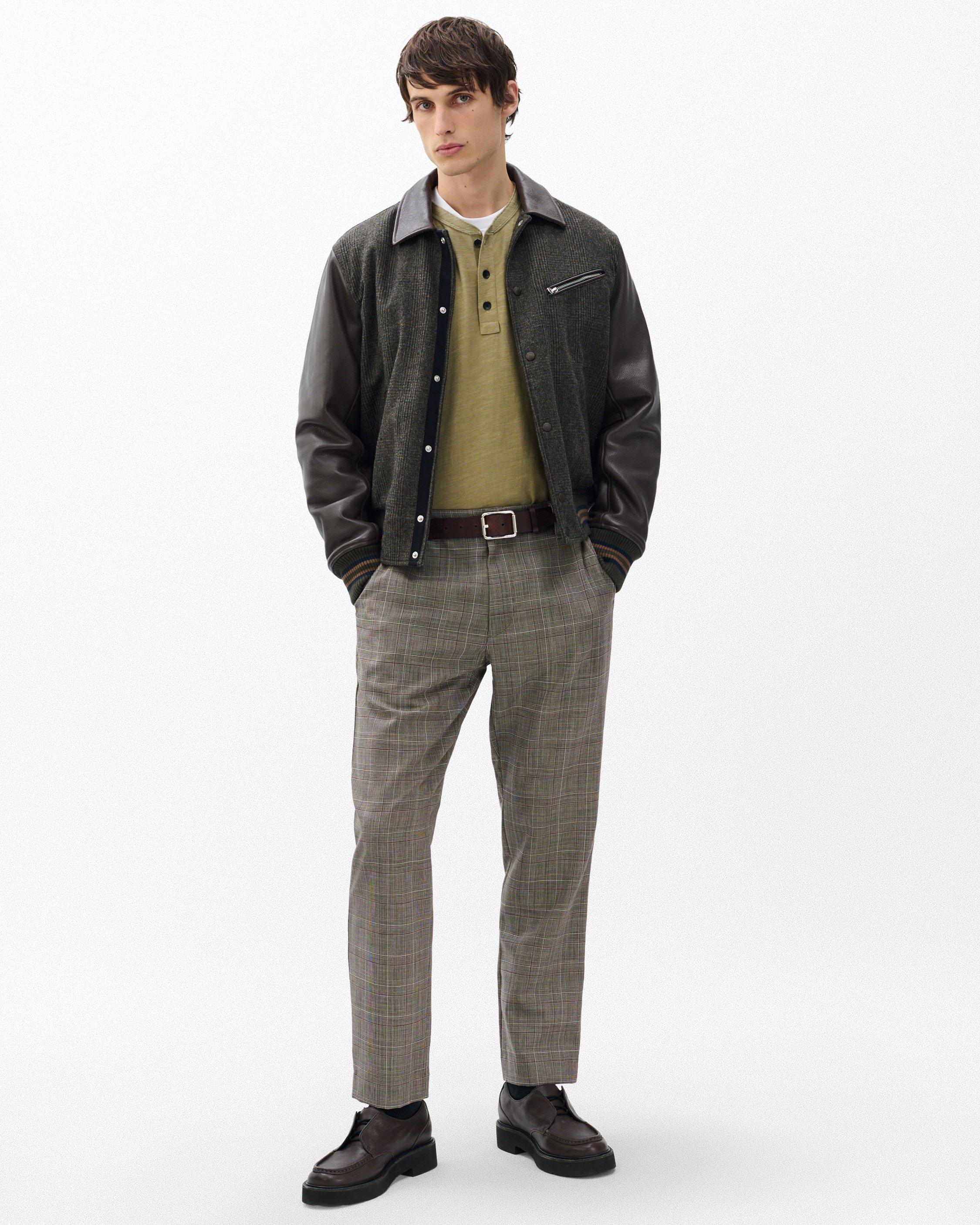Evan Italian Plaid Wool Trousers image number 3