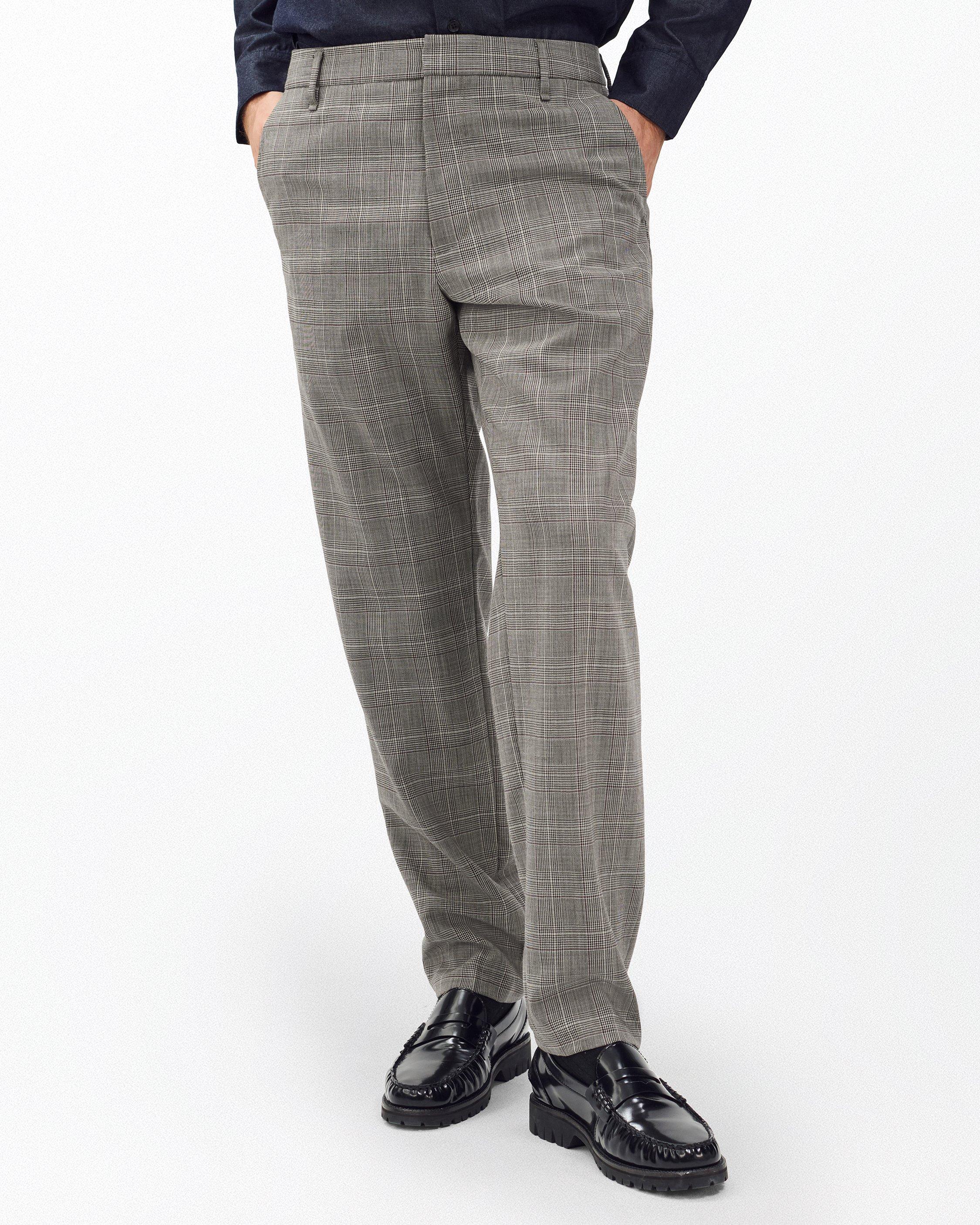 Evan Italian Plaid Wool Trousers image number 1